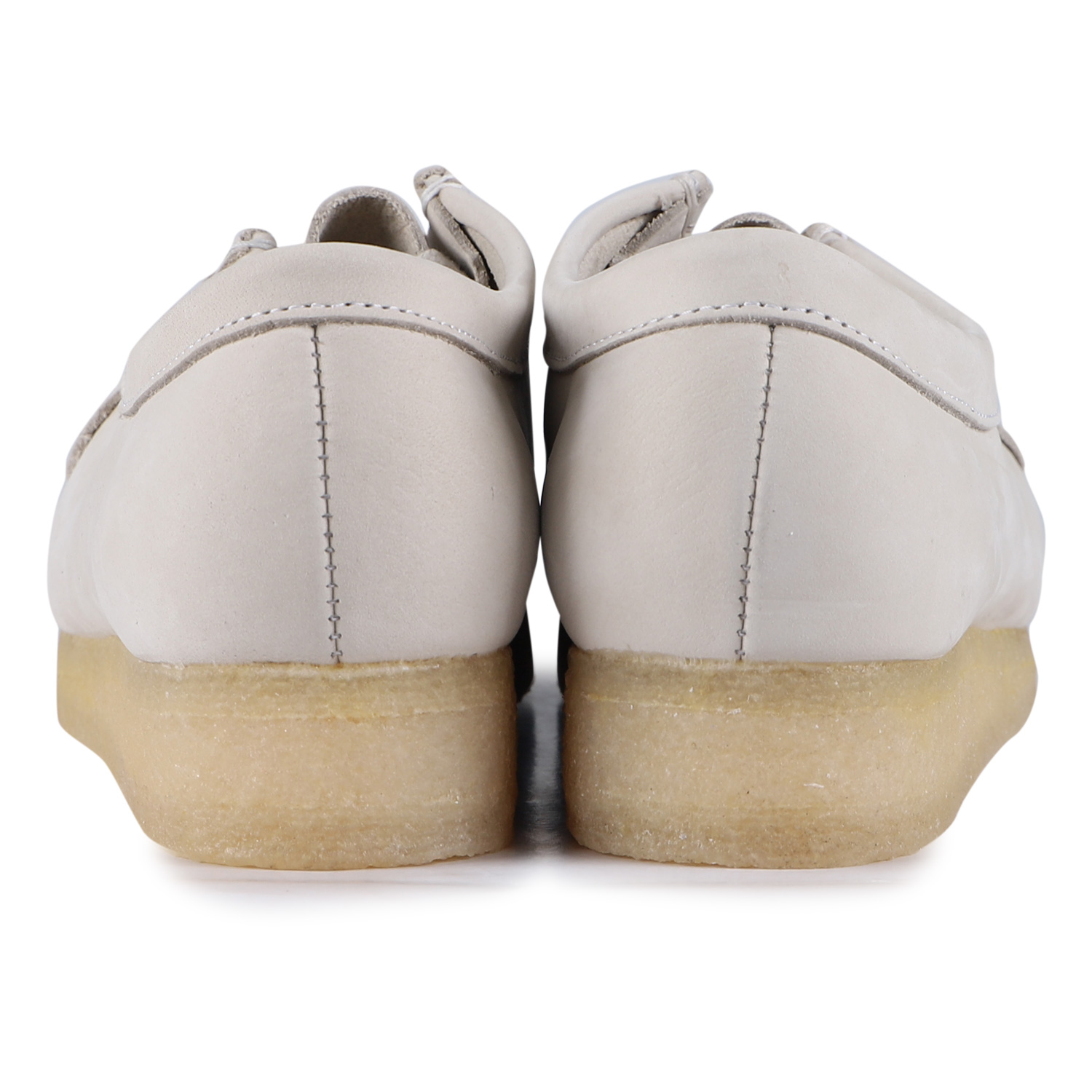 希少新品CLARKSクラークス Wallabee(ワラビー)白26.5cm Wallabee. / レディース ワラビー （ホワイトヌバック） -Clarks