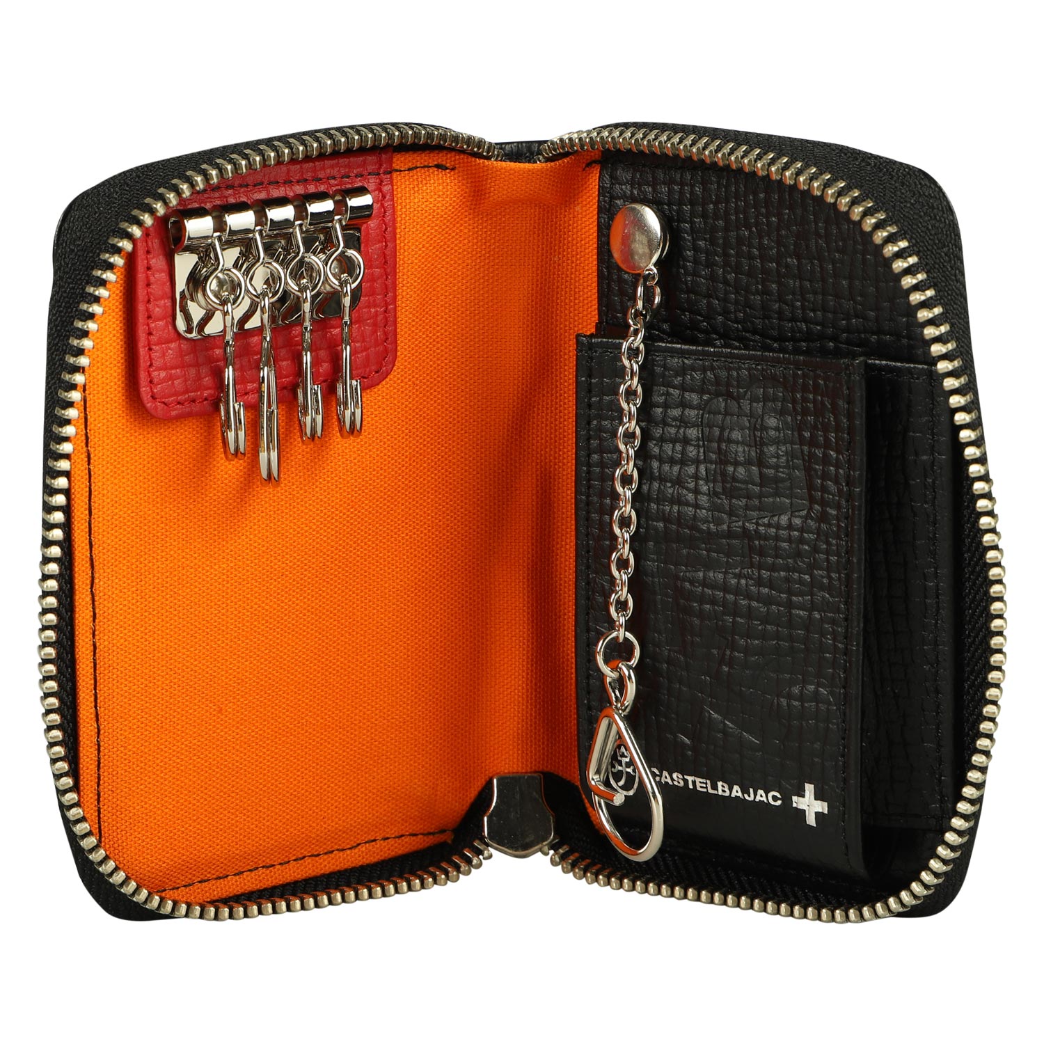 カステルバジャック キーケース スマートキー CASTELBAJAC ピッコロ 本革 革 レザー メンズ レディース ラウンドファスナー ファスナー付き 4連 5連 コンパクト 人気 ブランド おしゃれ 大容量 人気 ギフト プレゼント 男性 女性 022612 CASTELBAJAC（カステルバジャック） キーケース ピッコロ メンズ