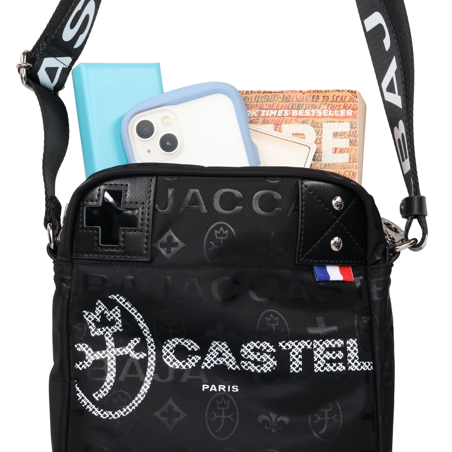 CASTELBAJAC ショルダーバッグ 黒/白 CASTELBAJAC（カステルバジャック） ショルダーバッグ ミニ メンズ