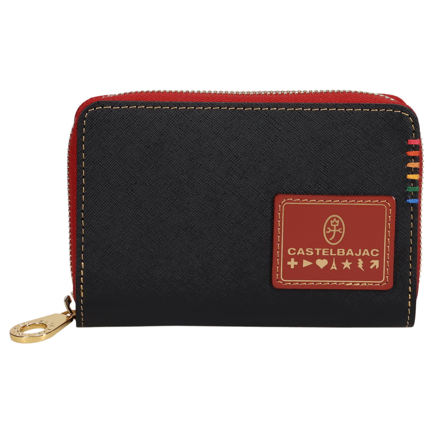 カステルバジャック CASTELBAJAC 財布 二つ折り メンズ レディース ファスナー 小銭入れ 本革 ブラック 黒 34682 CASTELBAJAC（カステルバジャック） 財布 二つ折り メンズ レディース