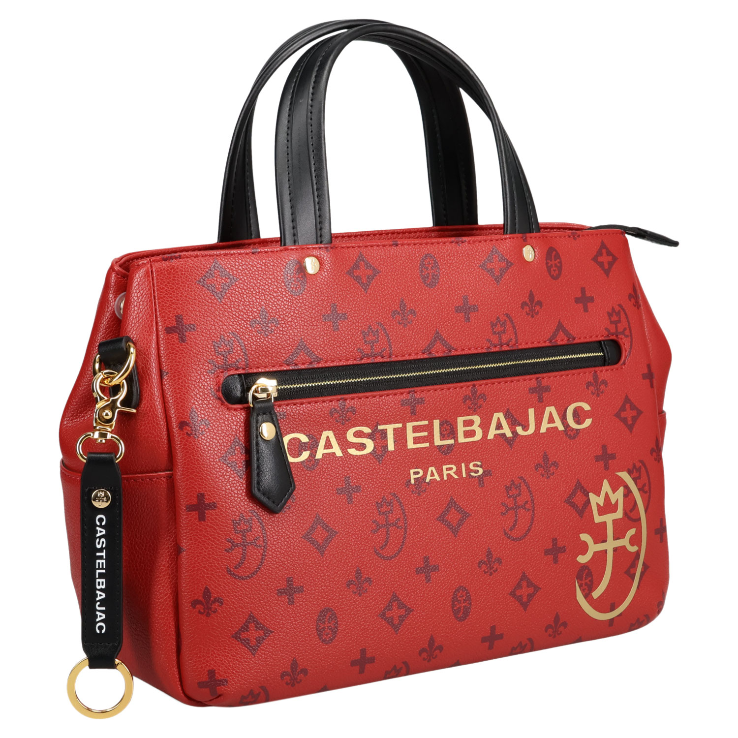 CASTELBAJAC本革 レッド ロゴ入り トートバッグ CASTELBAJAC（カステルバジャック） バッグ トートバッグ サシャ