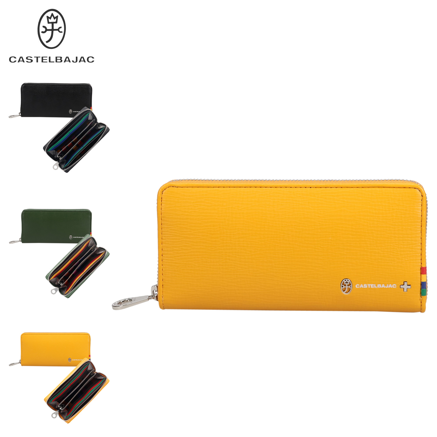 カステルバジャック ラウンド長財布　新品未使用　箱付　グリーン　￥19,800 CASTELBAJAC - 【新品本物】CASTELBAJAC 長財布/グリーン