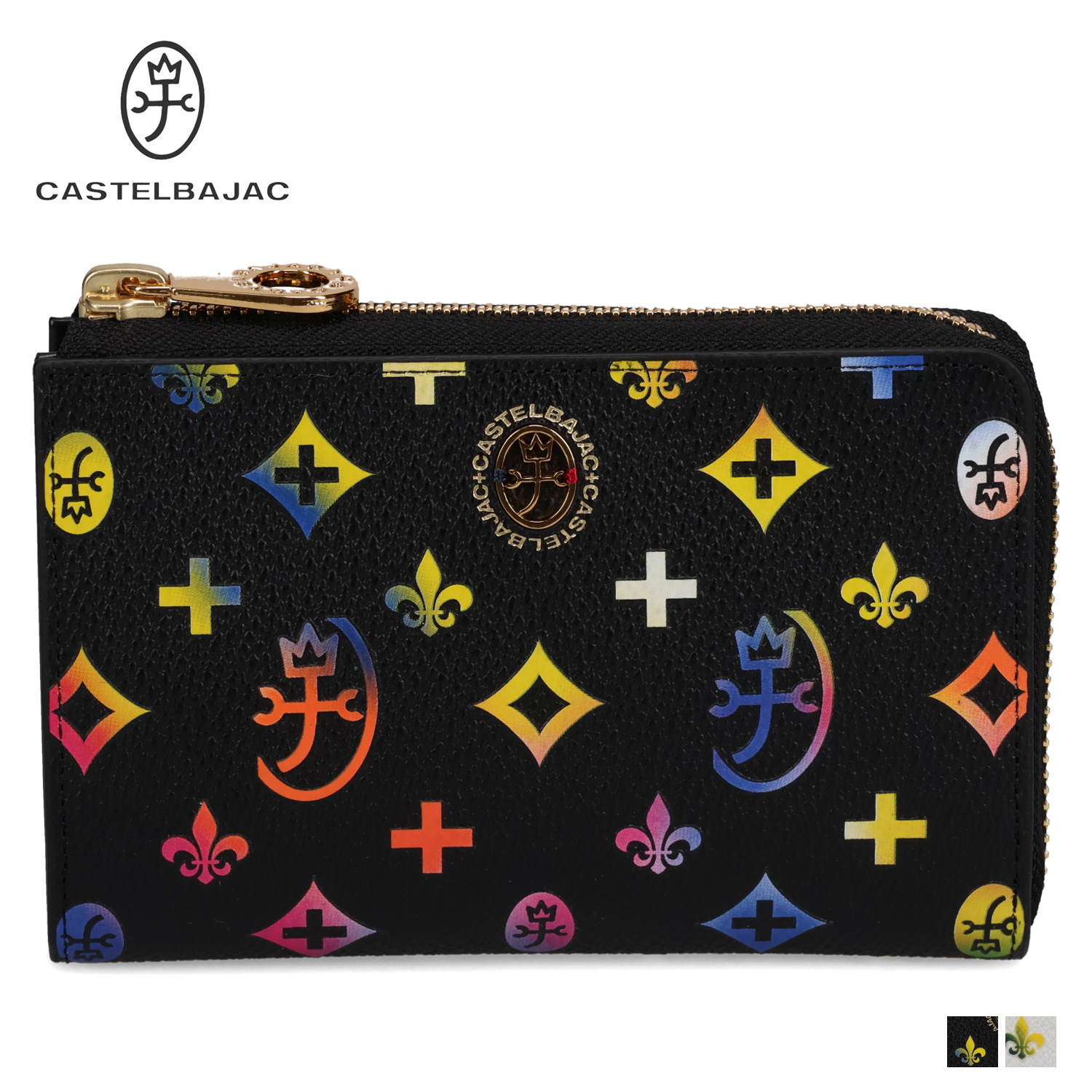 極美品 CASTELBAJAC カステルバジャック 折り財布 L字ファスナー CASTELBAJAC カステルバジャック 財布 二つ折り ジェルマン