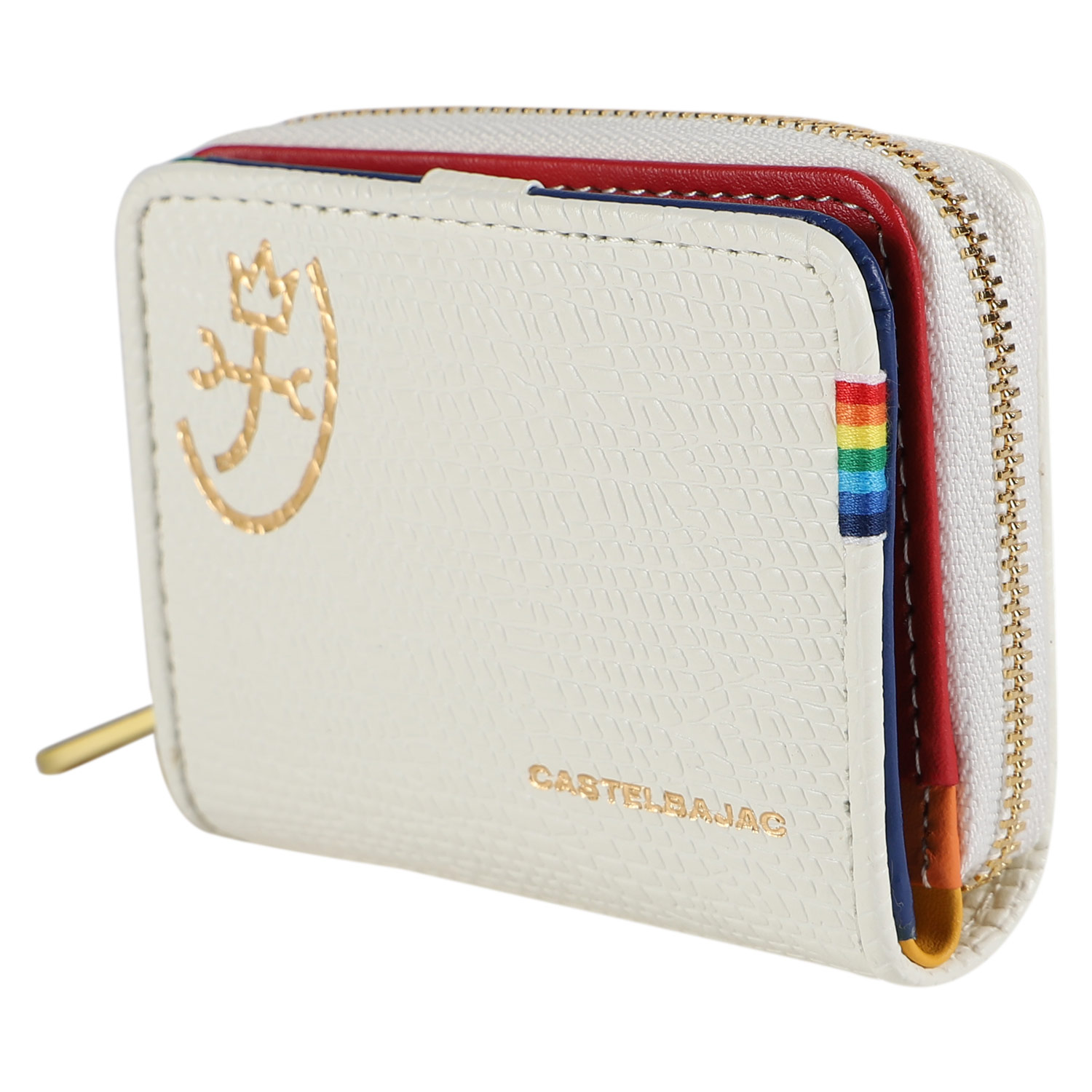 カステルバジャック CASTELBAJAC 財布 二つ折り レインボー メンズ レディース 本革 ラウンドファスナー 79611 CASTELBAJAC（カステルバジャック） 財布 二つ折り レインボー メンズ