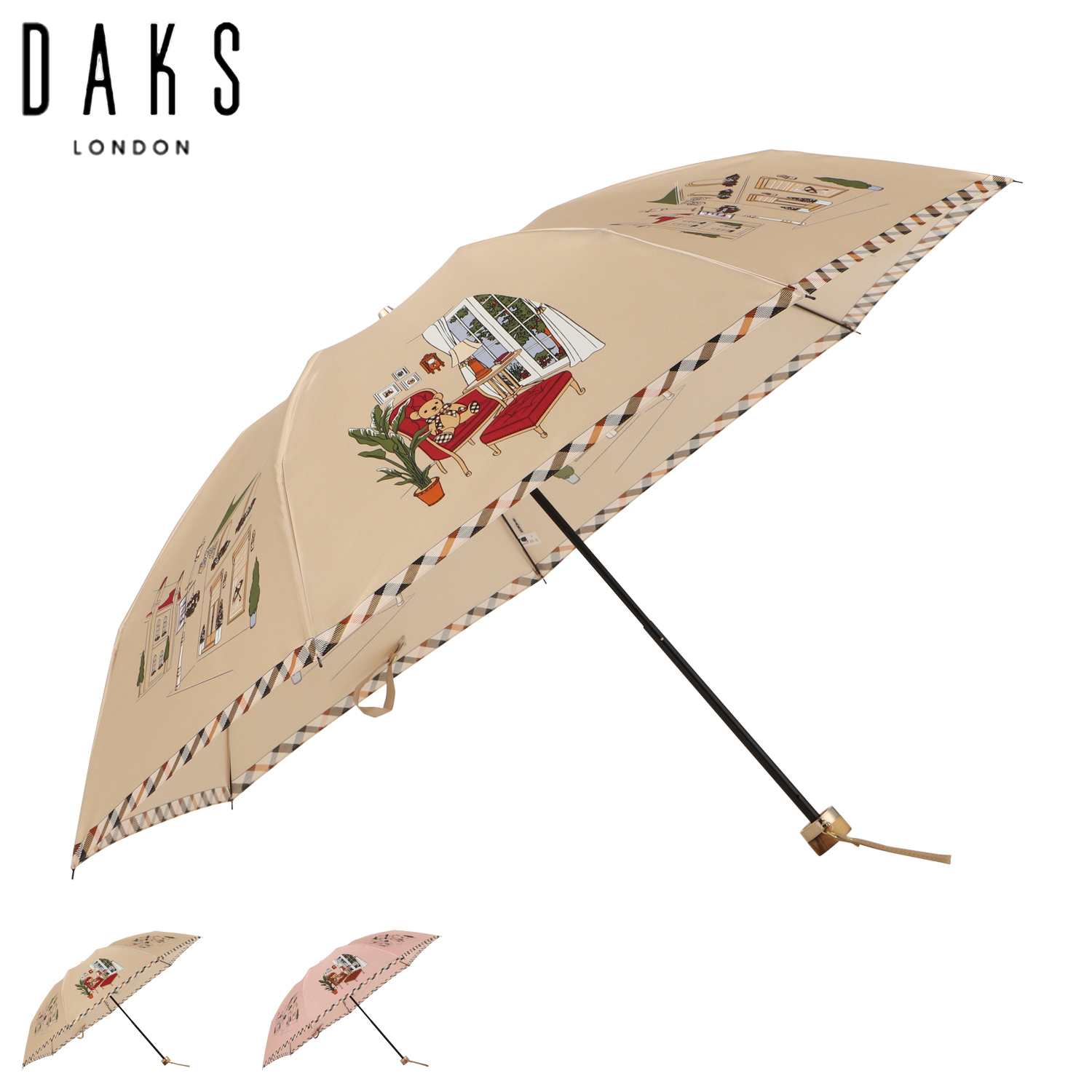 DAKS（ダックス） 折りたたみ傘 雨傘 レディース 55cm 軽量 コンパクト