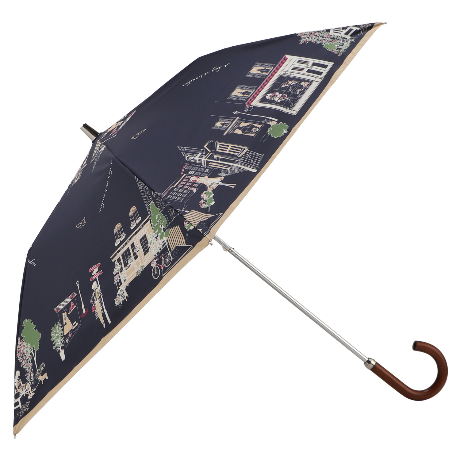 DAKS 晴雨兼用折りたたみ傘 50cm DAKS ダックス 日傘 雨傘 晴雨兼用 折りたたみ傘 2段 レディース