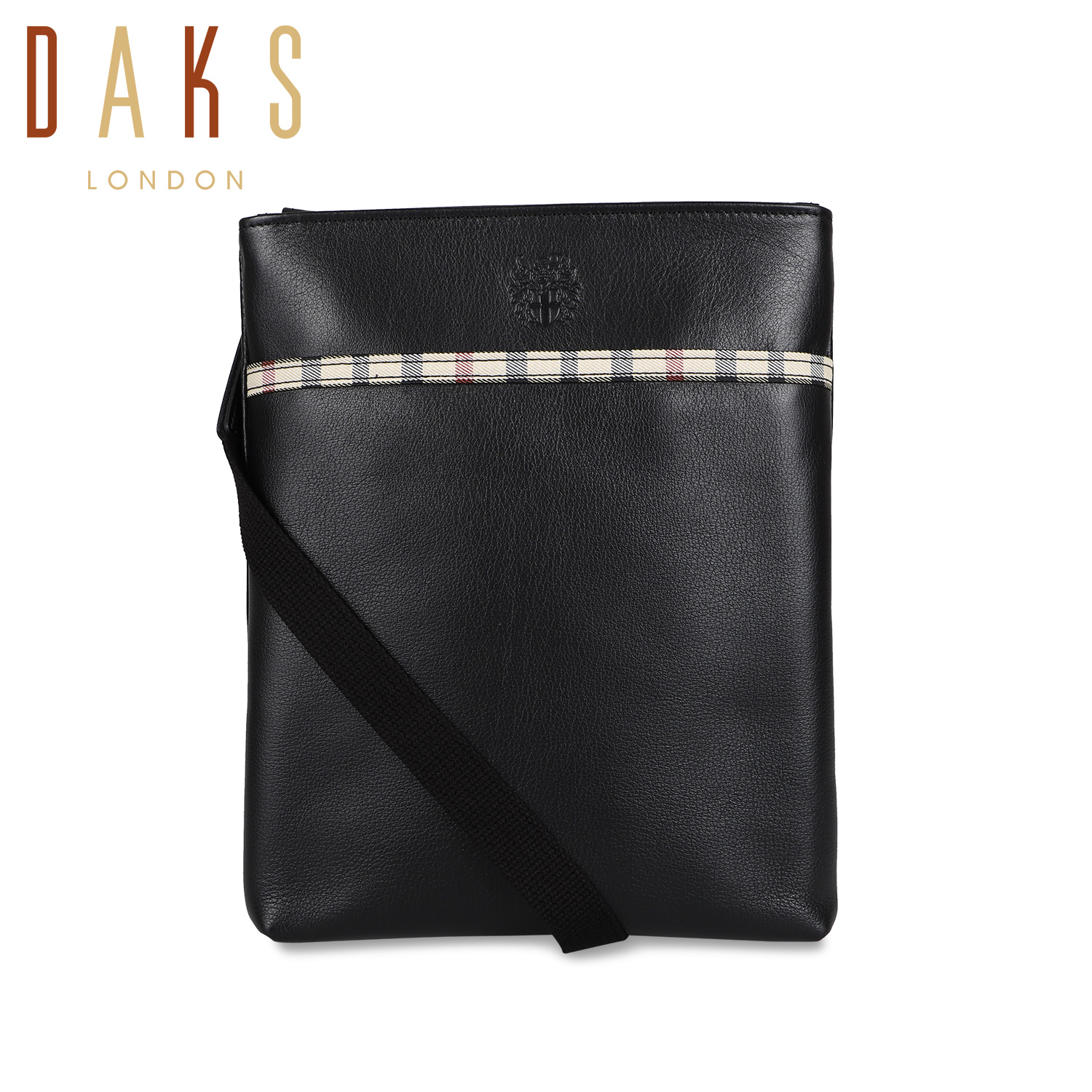 DAKS ダックス ショルダーバッグ メンズ 本革 斜め掛け 小さめ SHOULDER BAG ブラック 黒 DA39525 DAKS（ダックス） ショルダーバッグ メンズ 斜め掛け 本革 SHOULDER