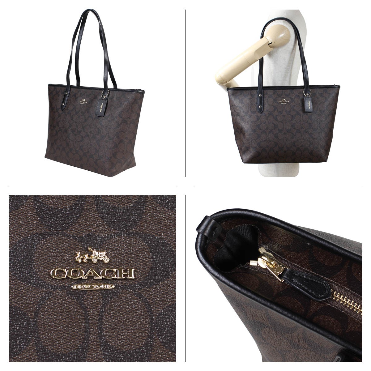 Coach コーチ バッグ トートバッグ レディース City Zip Tote In Signature F58292 ブラウン Buyee Buyee 提供一站式最全面最專業現地yahoo Japan拍賣代bid代拍代購服務 Bot Online