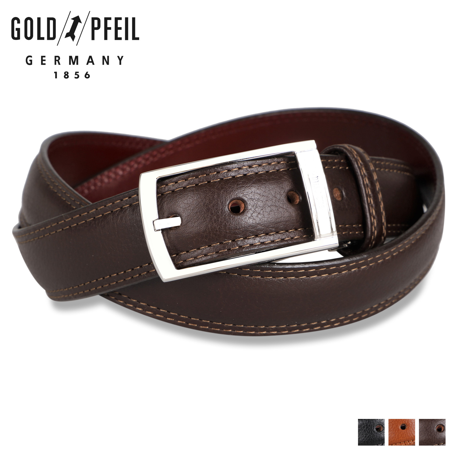 GOLD PFEIL ゴールドファイル ベルト メンズ 本革 LEATHER BELT