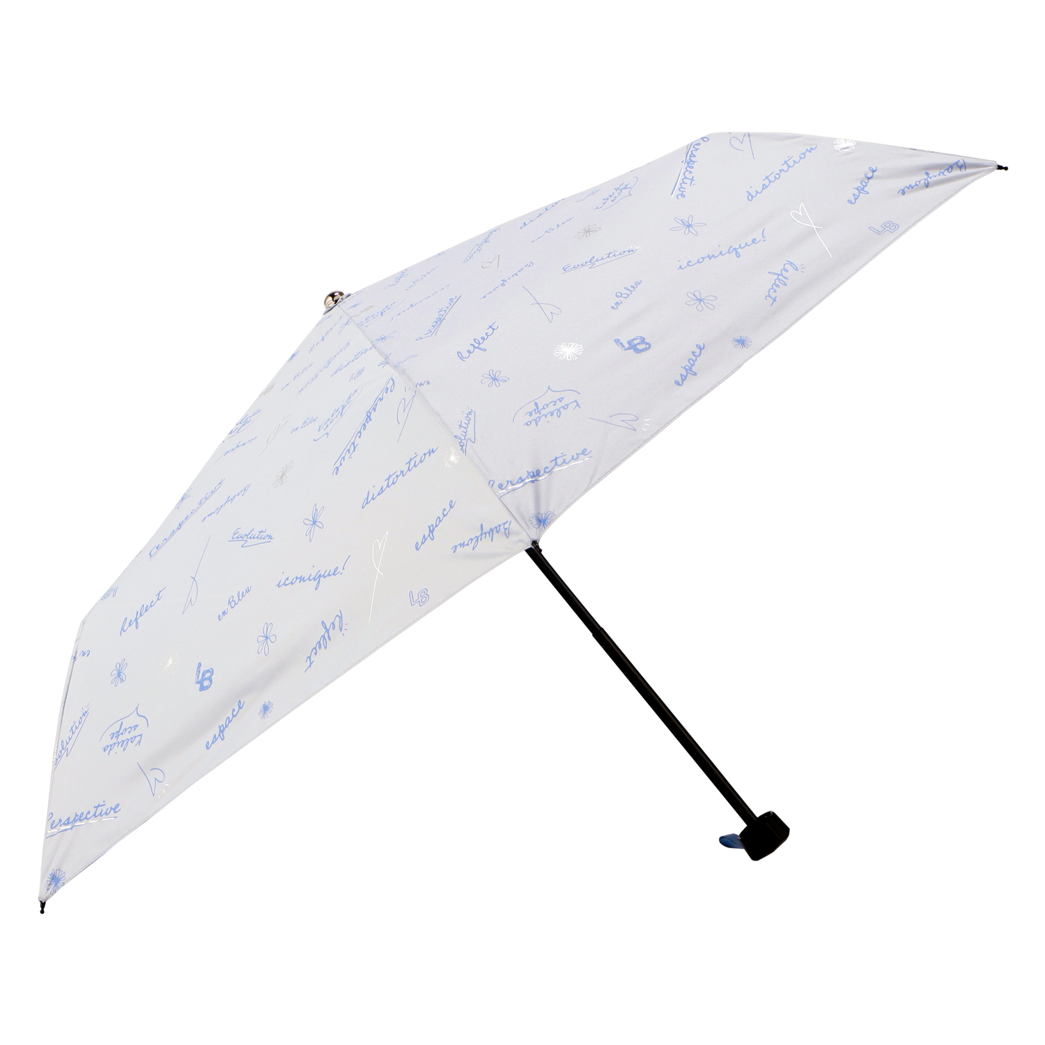 晴雨兼用折LANVIN en Bleu スカラップ 遮光 UV 50cm LANVIN en Bleu ランバンオンブルー 日傘 折りたたみ 完全遮光