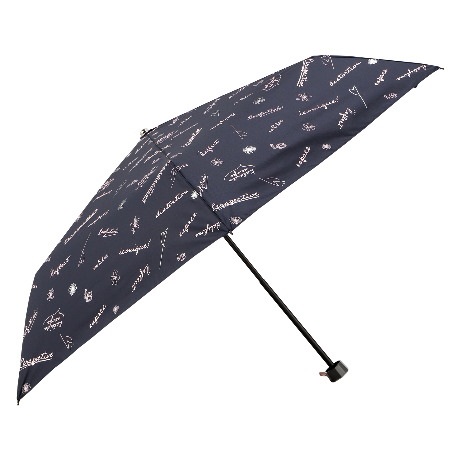 晴雨兼用折LANVIN en Bleu スカラップ 遮光 UV 50cm LANVIN en Bleu ランバンオンブルー 日傘 折りたたみ 晴雨兼用