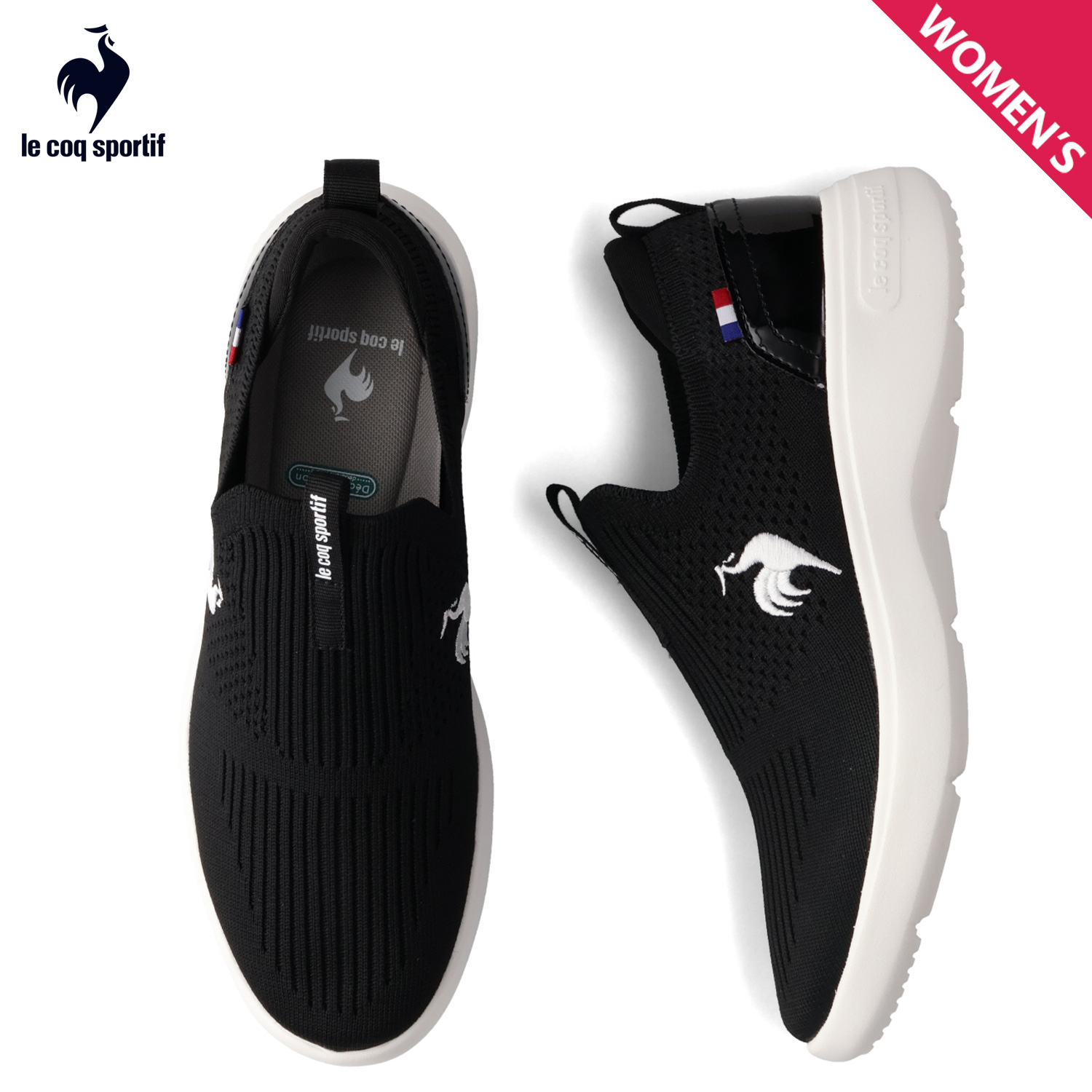 ルコック スポルティフ le coq sportif スニーカー ラ ローヌ FK II レディース 3Eワイズ 軽量 LA RHONE FK II ブラック LU5SSN04LZ le coq sportif（ルコックスポルティフ） ルコック le スポルティフ