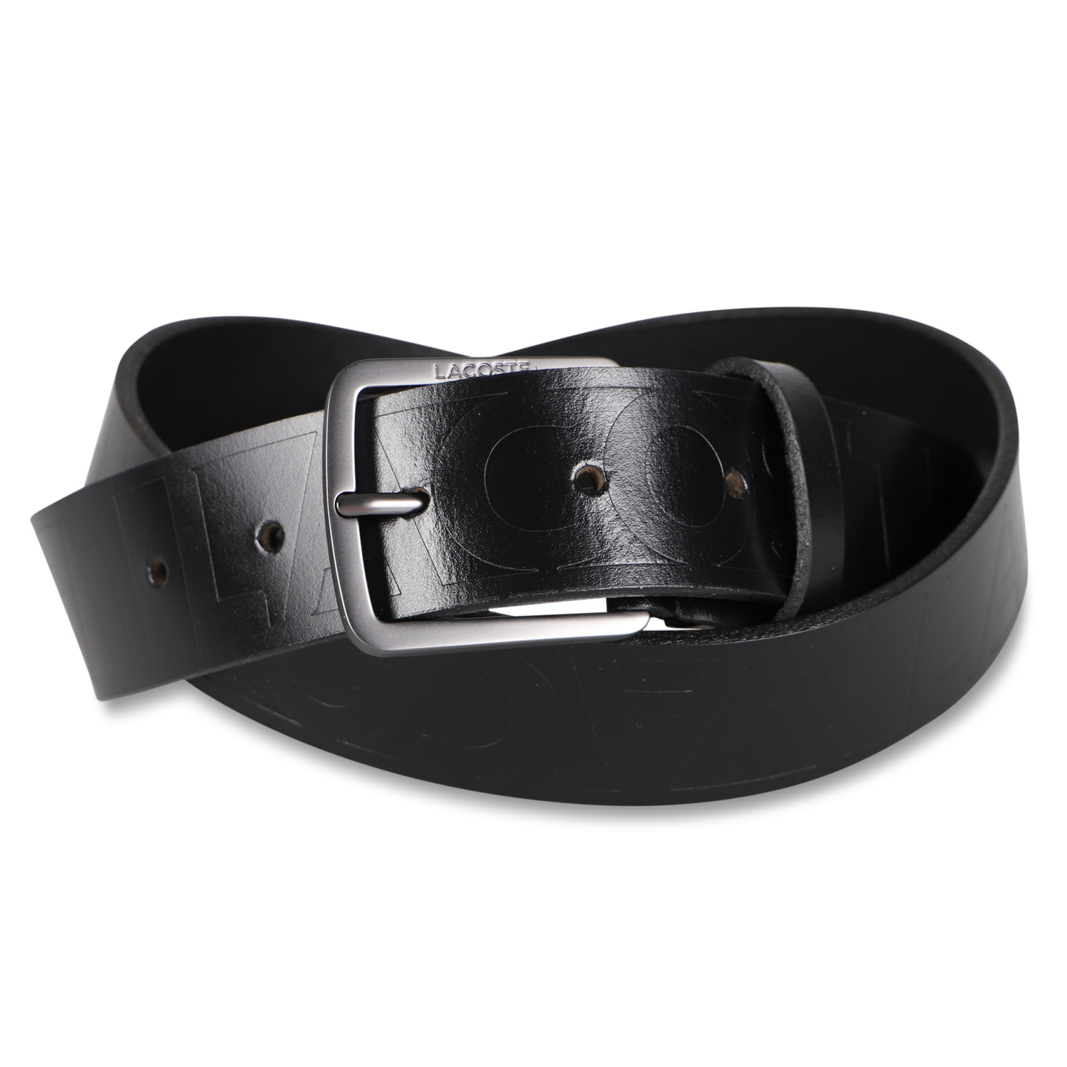 LACOSTE（ラコステ） ベルト レザー メンズ 本革 BELT ブラック ダーク