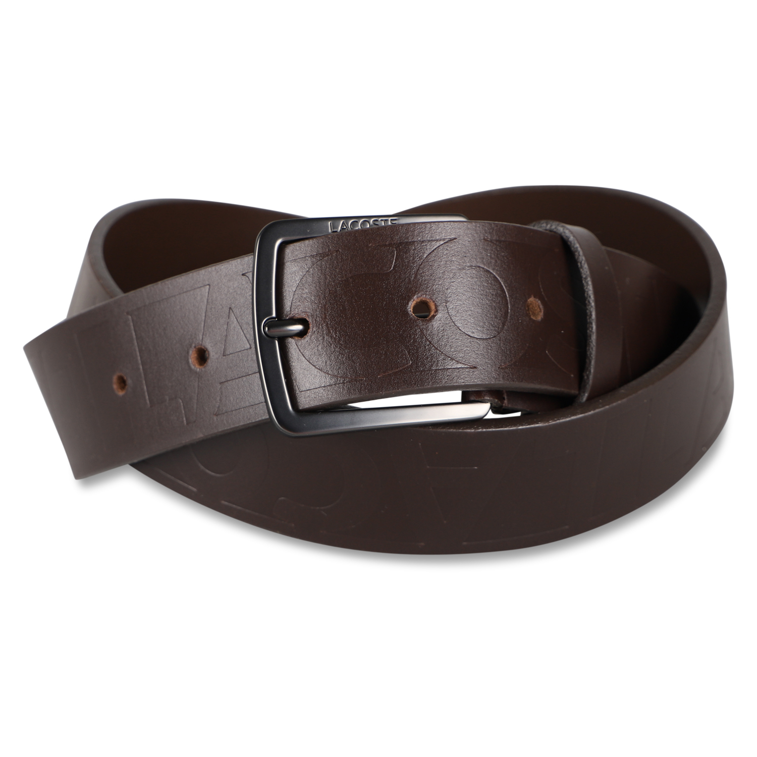 LACOSTE（ラコステ） ベルト レザー メンズ 本革 BELT ブラック ダーク