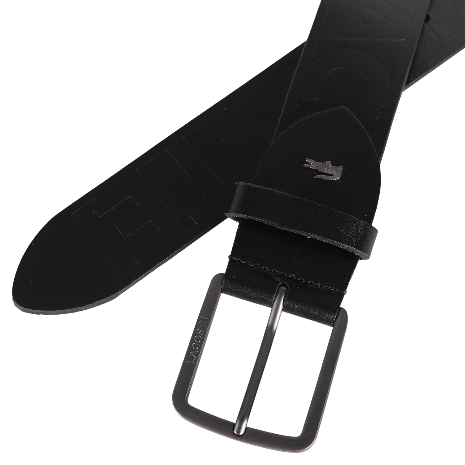 LACOSTE（ラコステ） ベルト レザー メンズ 本革 BELT ブラック ダーク