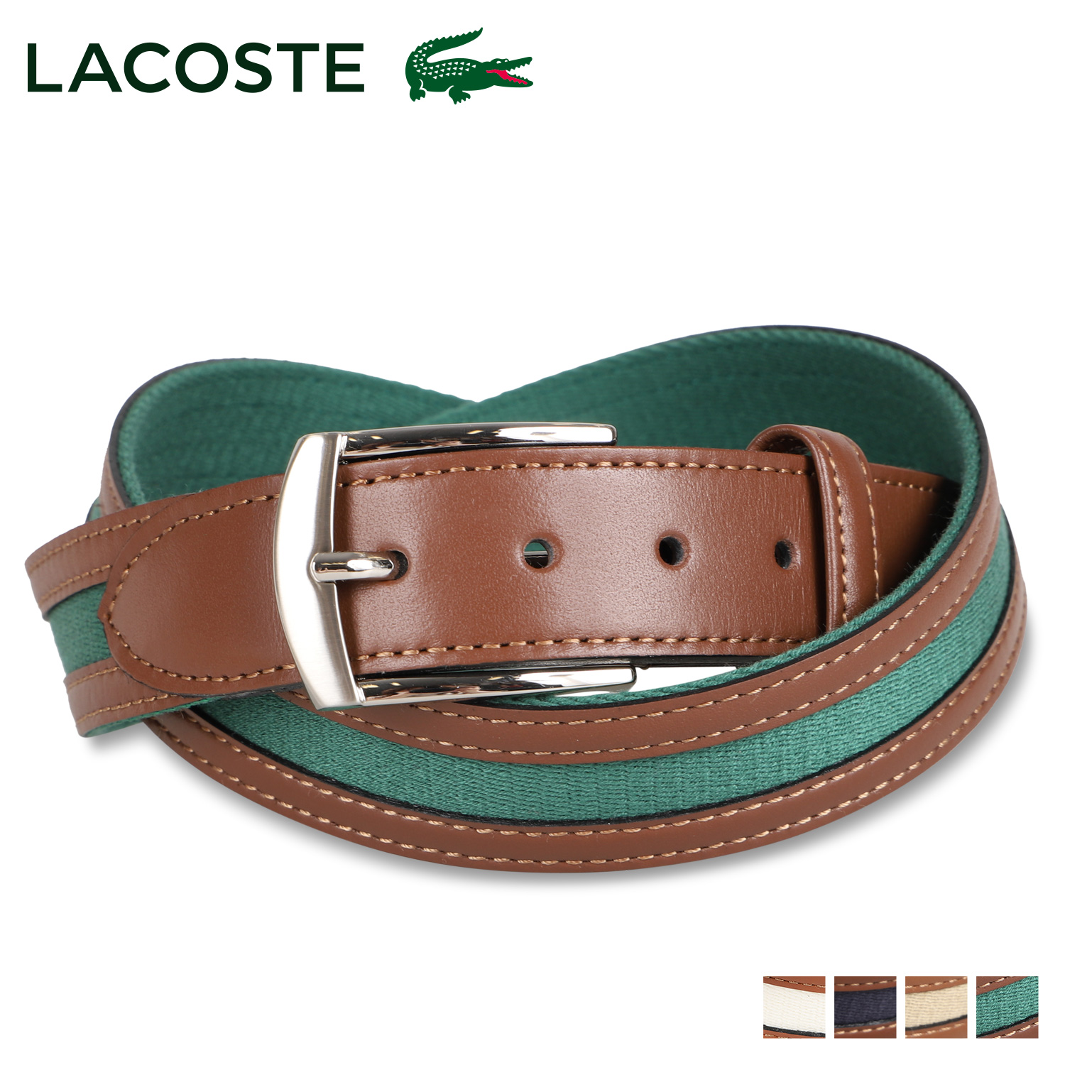 ラコステ ベルト メンズ BELT アイボリー ネイビー ベージュ グリーン LACOSTE ラコステ ベルト メンズ BELT アイボリー ネイビー ベージュ