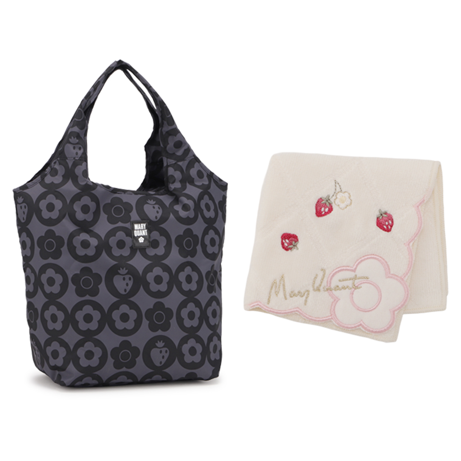 MARY QUANT（マリークヮント） エコバッグ ハンカチ 2点セット