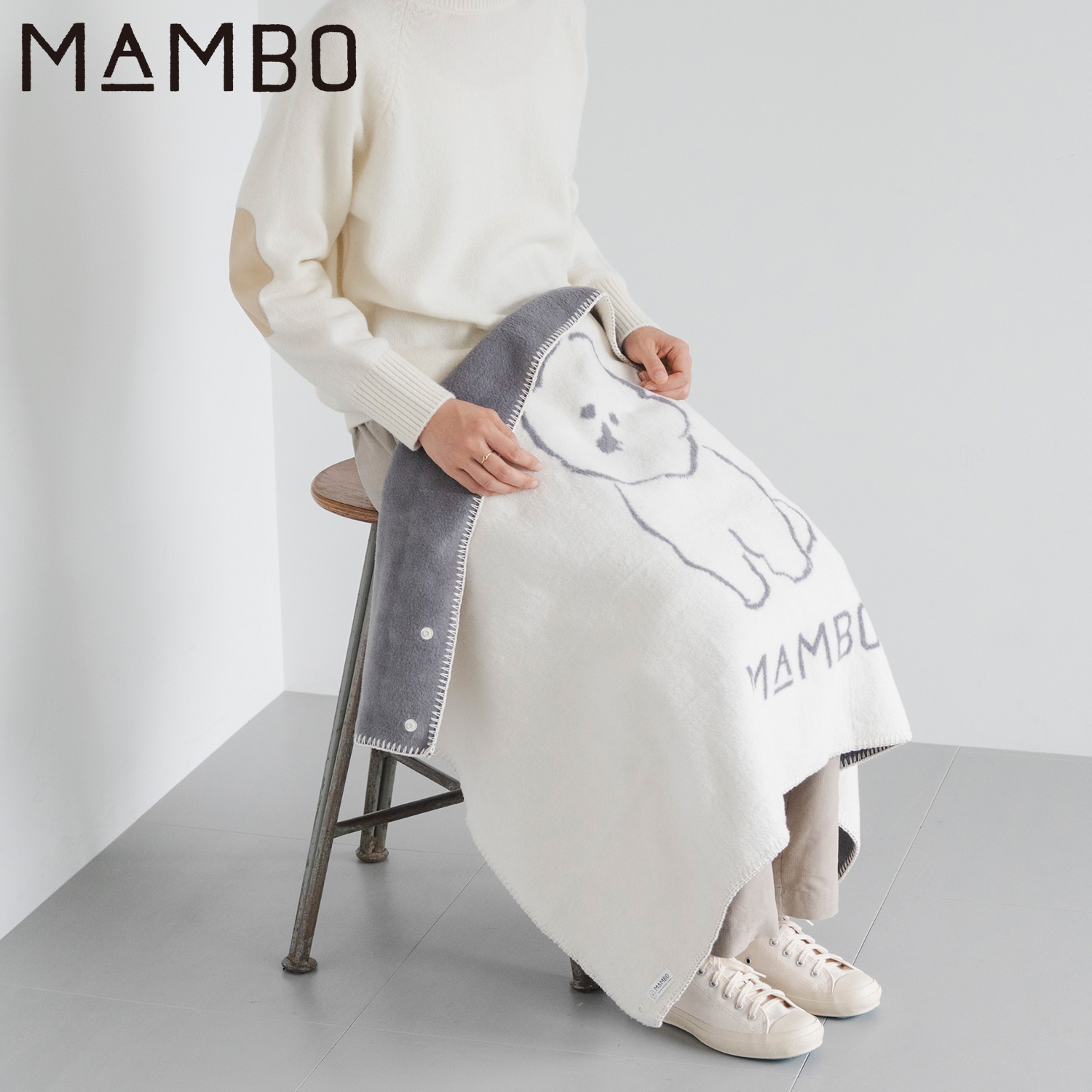 MAMBO マンボ ブランケット ひざ掛け メンズ レディース 軽量 吸湿
