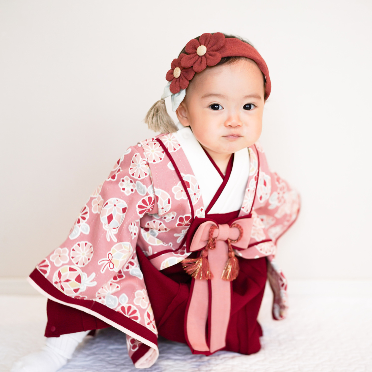 mocmof モクモフ 袴 ロンパース ベビー服 子供服 和服 ベビー