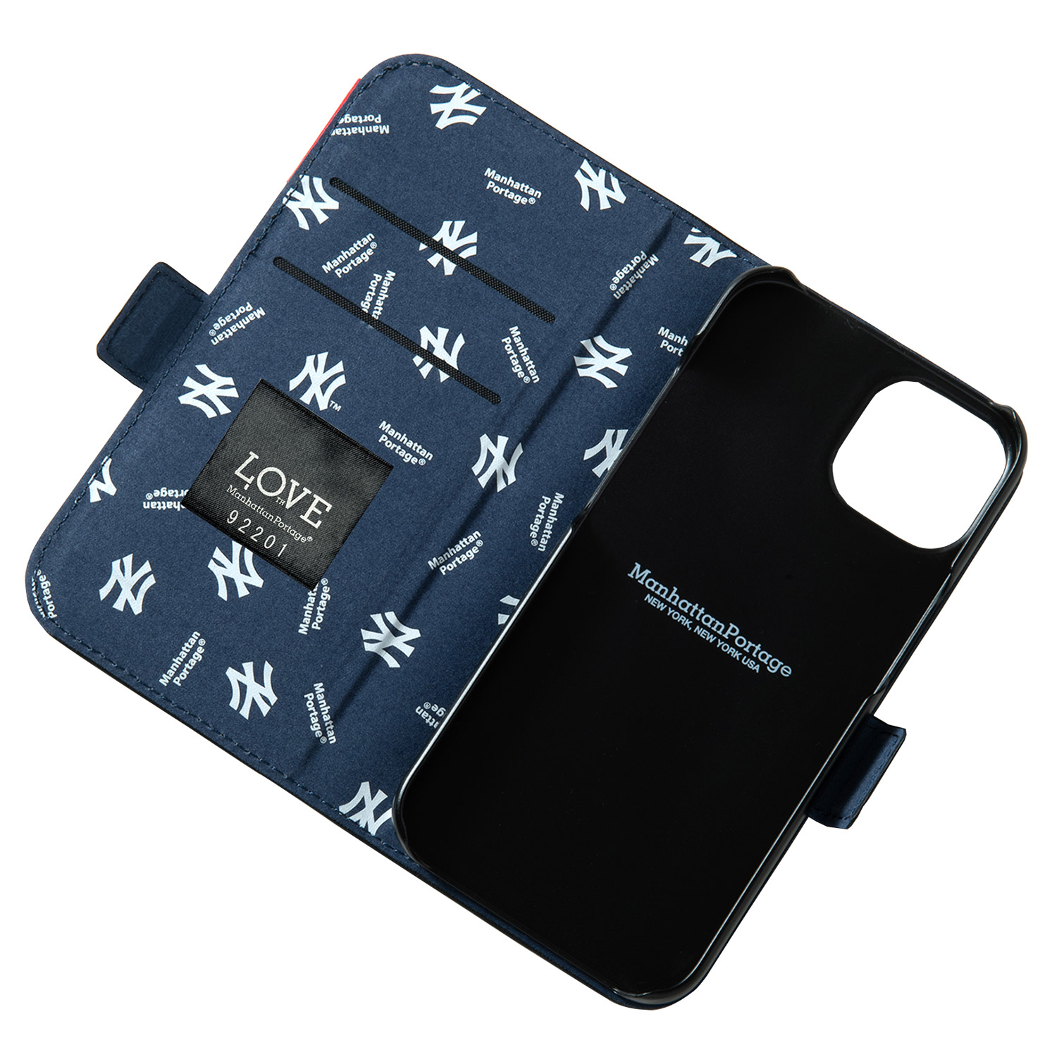 Manhattan Portage マンハッタンポーテージ iPhone 14 iPhone 13 スマホケース 携帯 アイフォン 手帳型 カード収納  14-MLB ネコポス可