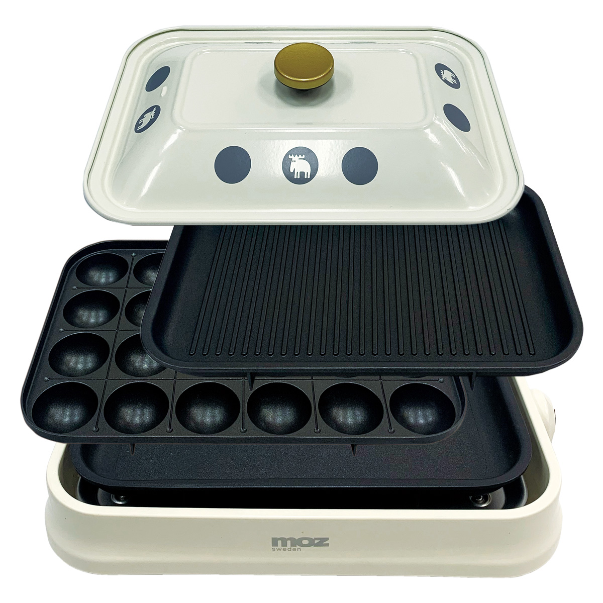 moz（モズ） 特典付き ホットプレート 一人用 たこ焼き器 焼肉