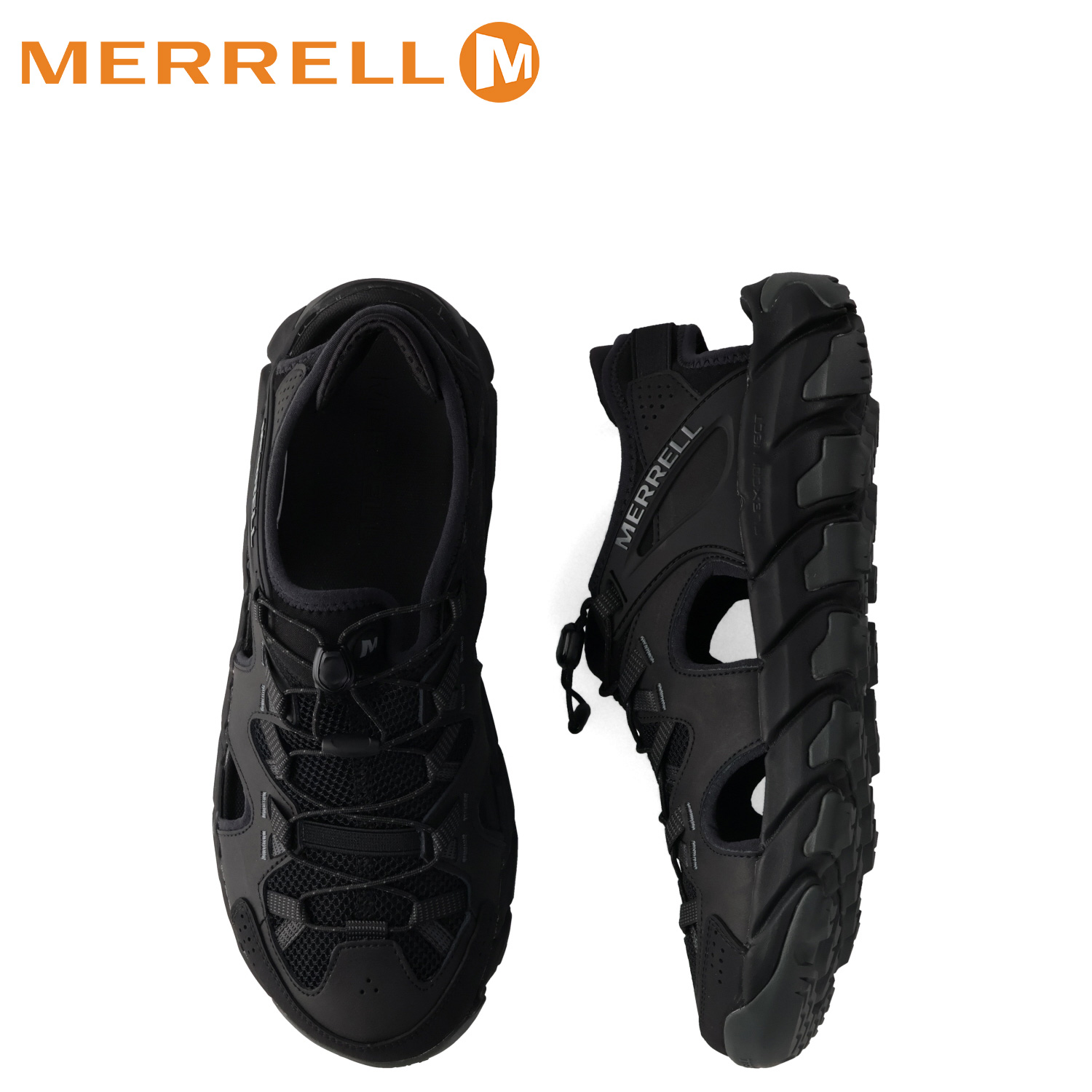 MERRELL ブラック サンダル MERRELL メレル サンダル HYDRO SLIDE 2 ハイドロ スライド2