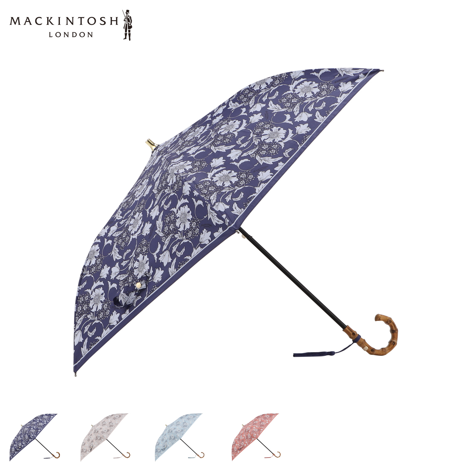 【超美品】マッキントッシュ　ロンドン　ボーダーUV傘 ボーダーUVミニ傘(傘)｜MACKINTOSH LONDON(マッキントッシュ