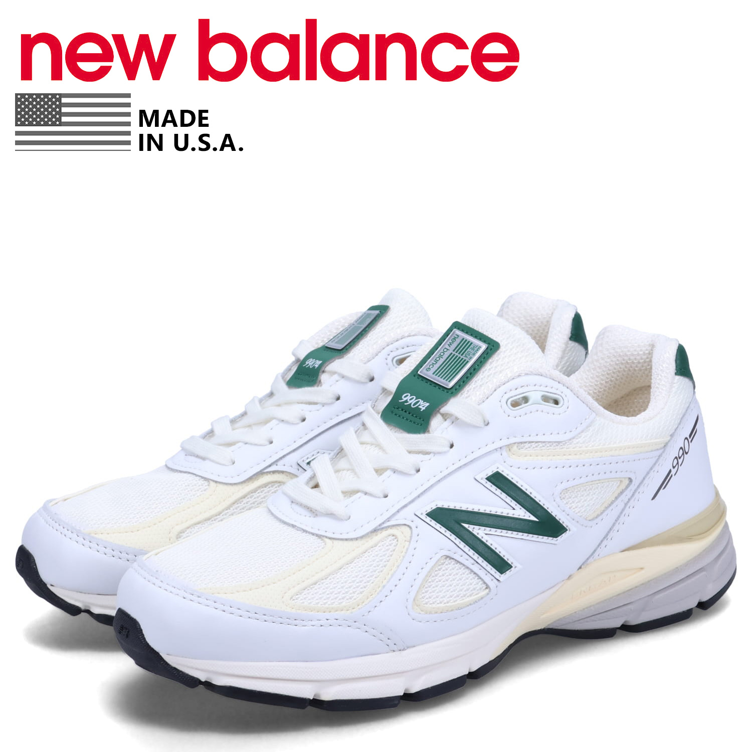 「値下げ中！」New Balance 990 ホワイト スニーカー nb-u990tc4_e.jpg