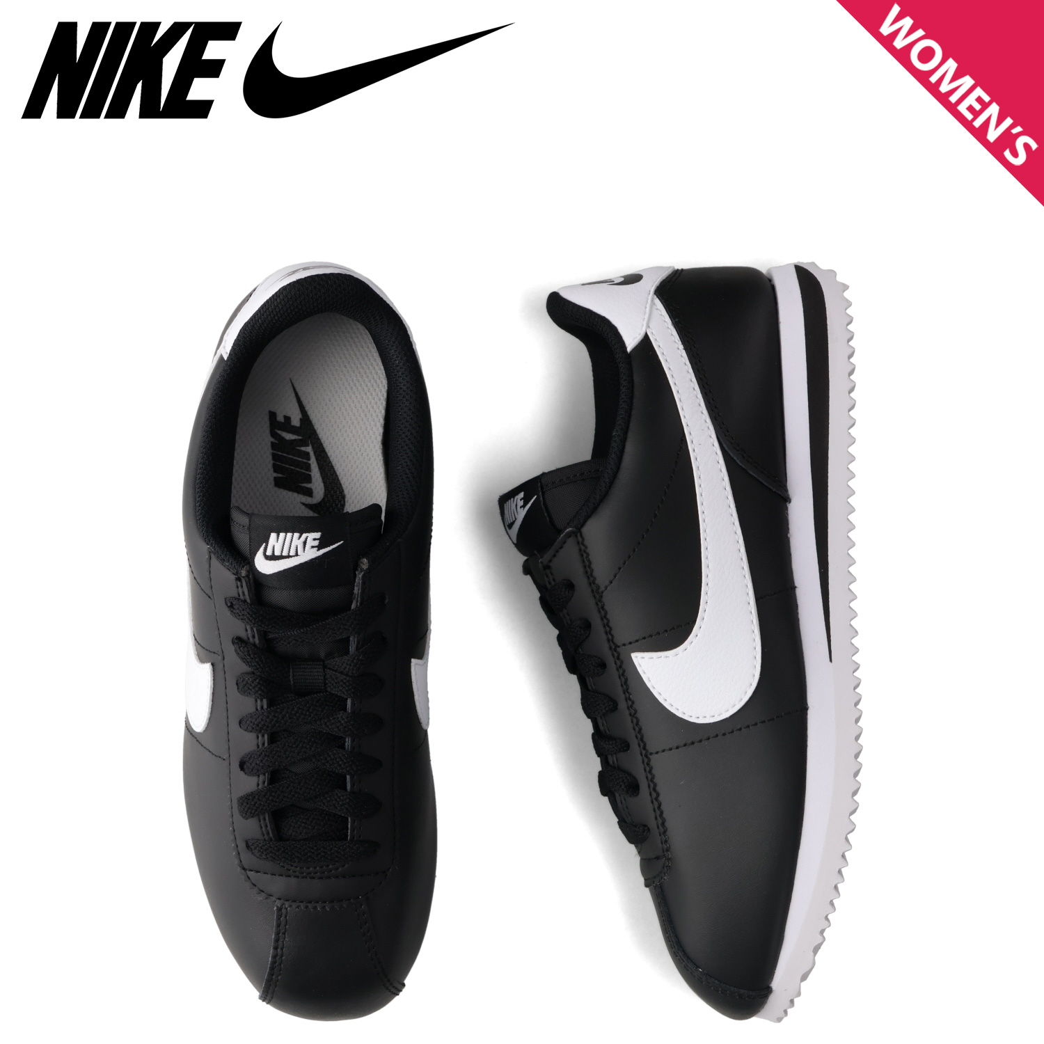 【NIKE】◆WMNS◆コルテス レザー ブラック◆新商品◆ NIKE ナイキ コルテッツ レザー スニーカー レディース WMNS