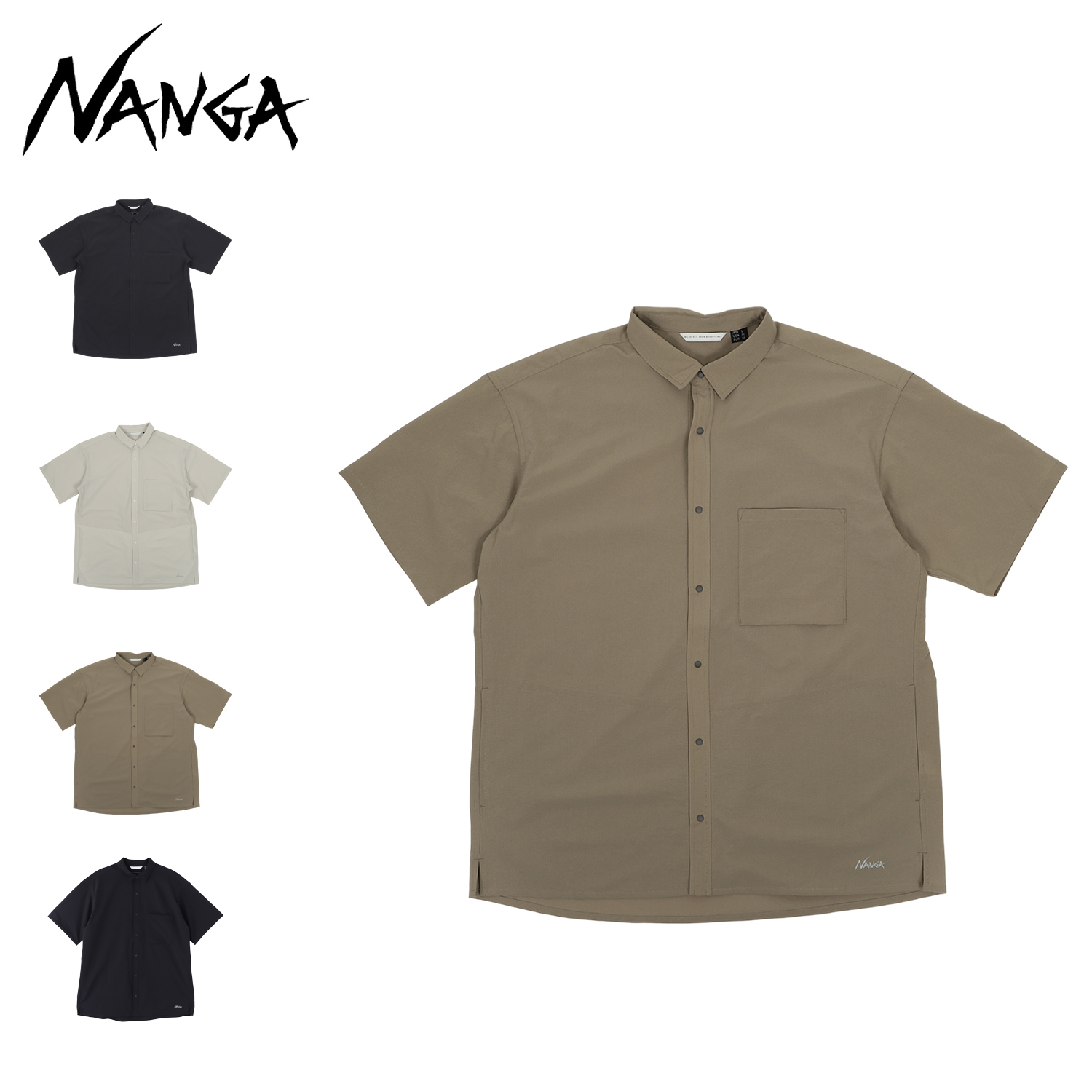 NANGA ナンガ　ドットエア 半袖シャツ　ベージュ　Ｍサイズ NANGA ナンガ シャツ 半袖 ドットエア コンフィー ショート