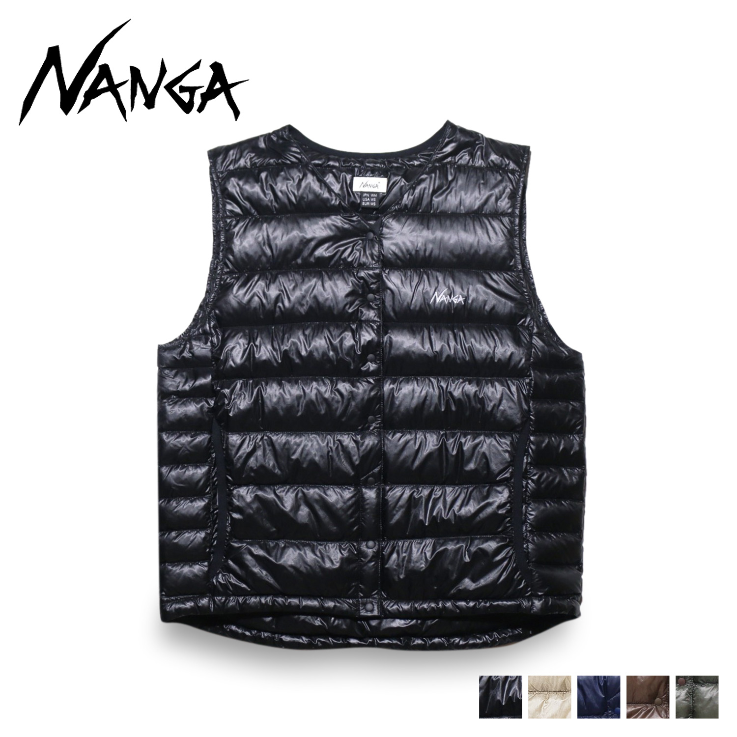 NANGA ネイビー　ダウンベスト M NANGA ナンガ インナーダウン ダウンベスト レディース INNER