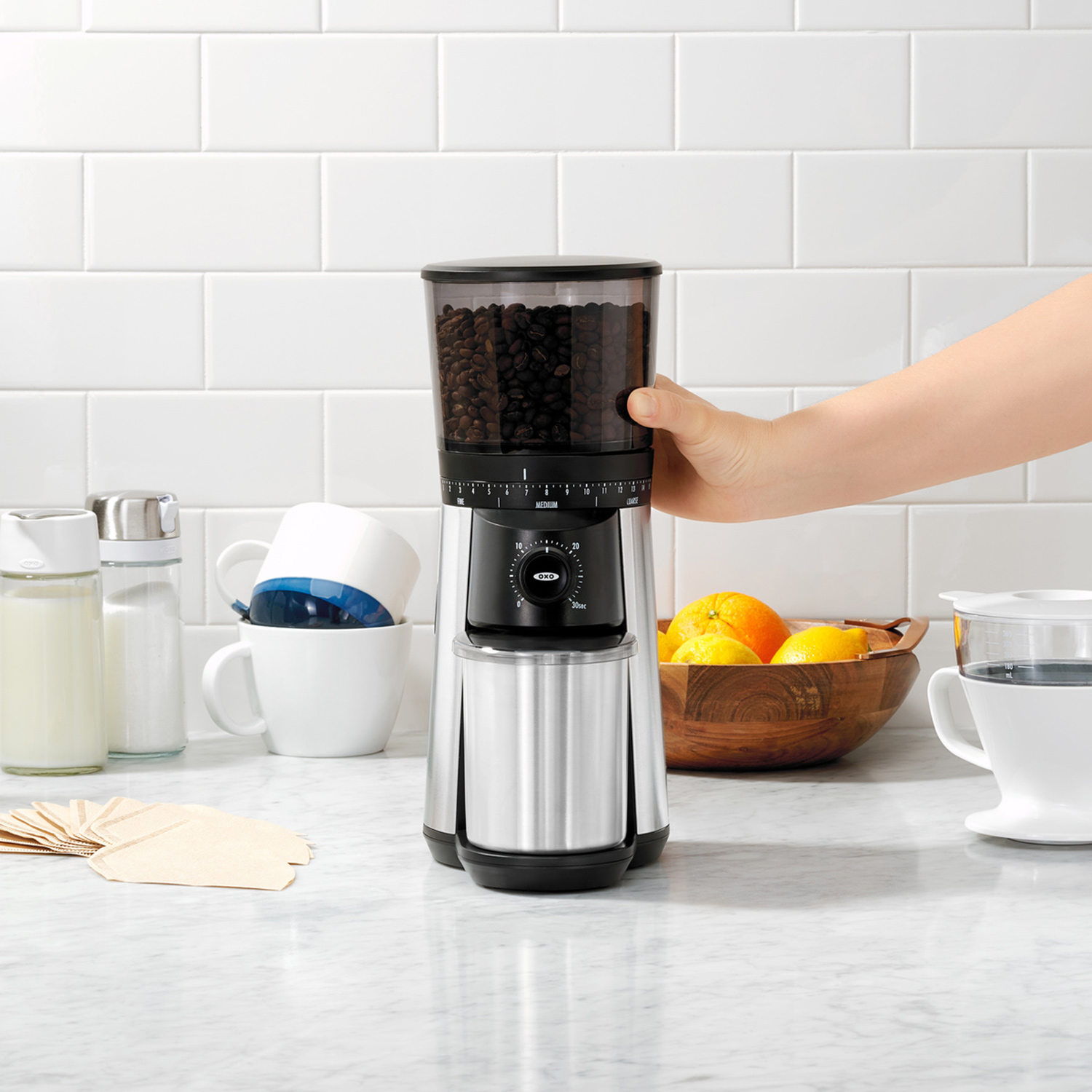 OXO 電動 コーヒーミル タイマー式 グラインダー 8717000 楽天市場】【20日限定！抽選で最大100%Pバック】OXO オクソー タイマー