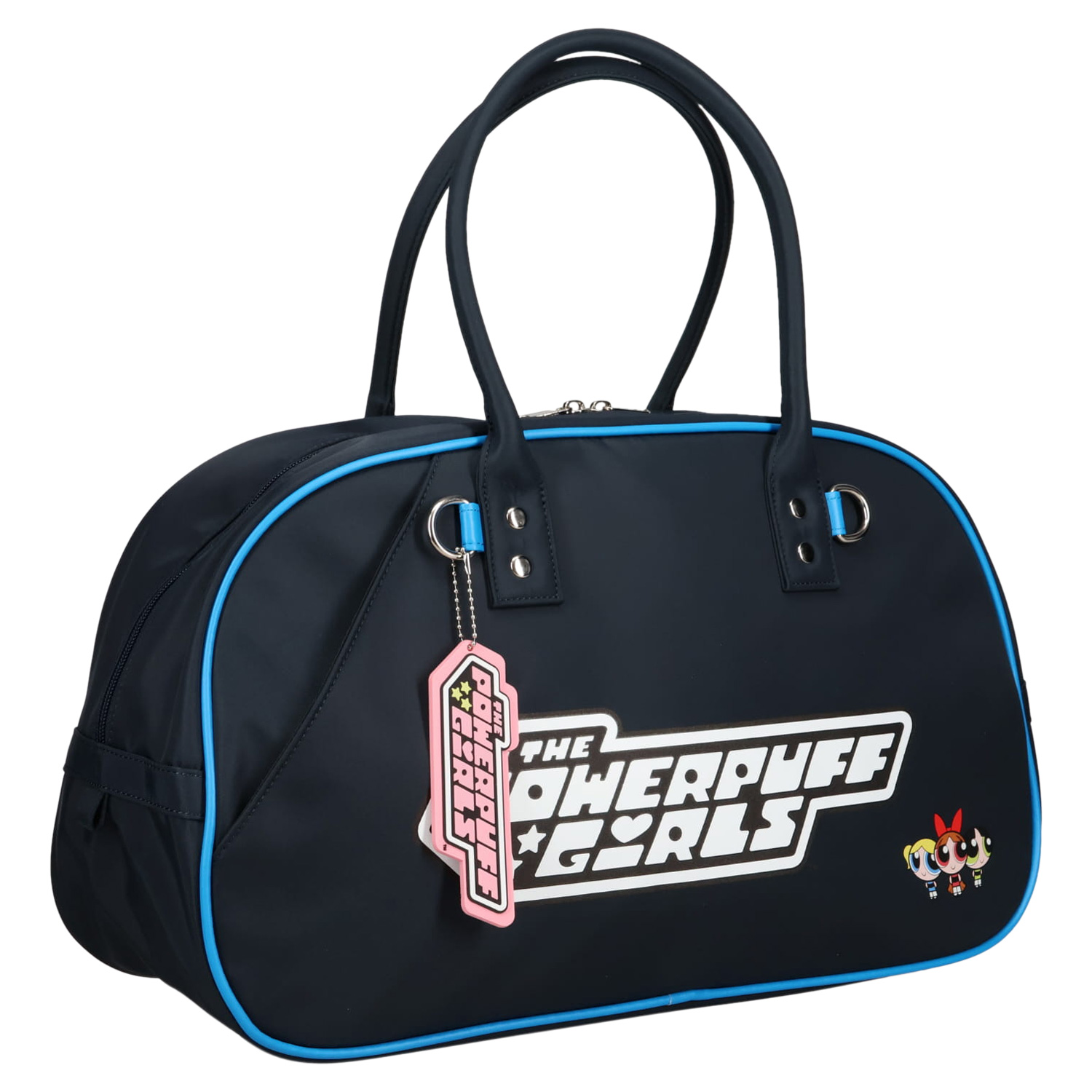 THE POWERPUFF GIRLS パワーパフ ガールズ スクールバッグ ボストンバッグ スクバ レディース 刺繍 チャーム付き 高校生 女子高生 中学生 TPGSR-02