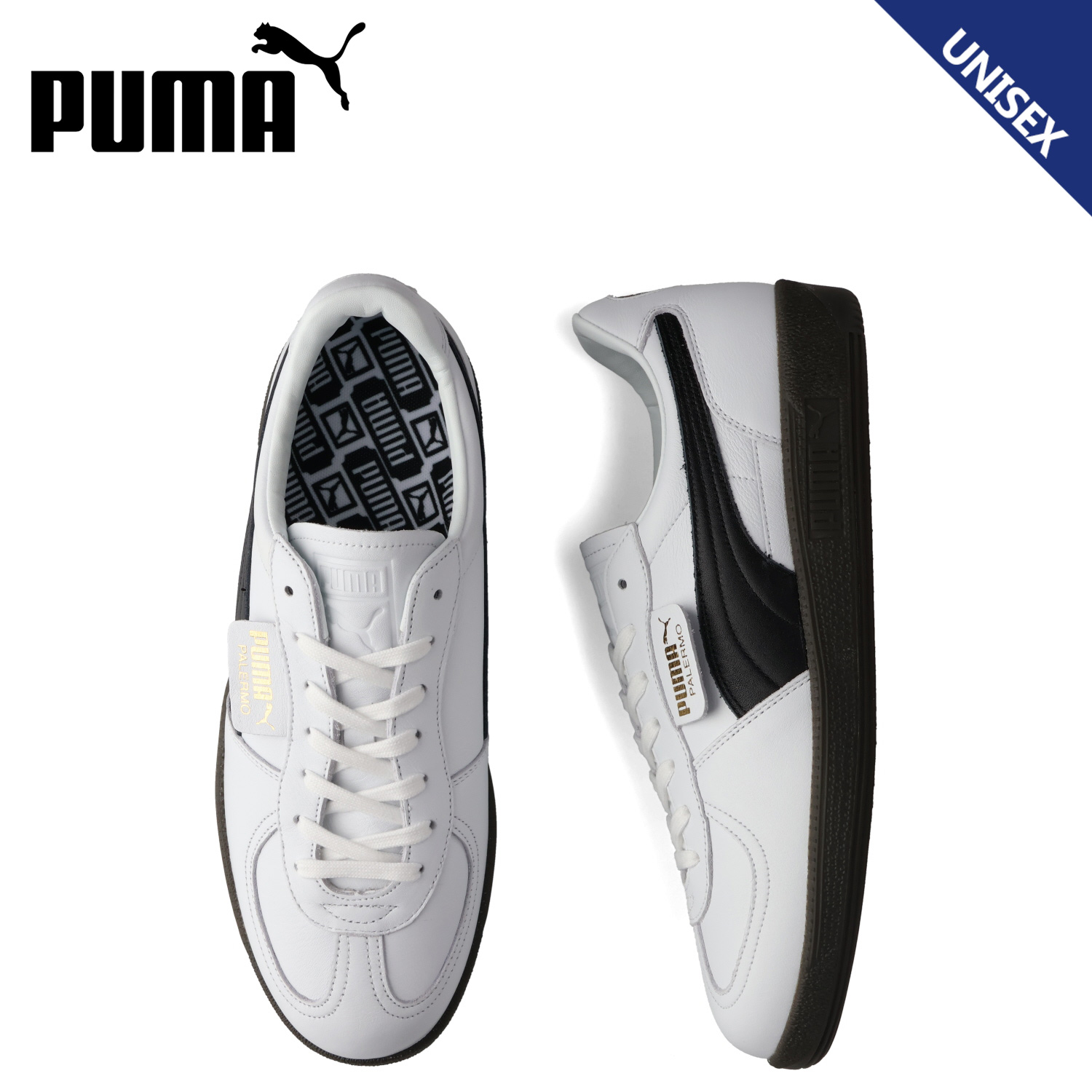 プーマ PUMA スニーカーパレルモ レザー MIJ  PALERMO LTH MIJ プーマホワイト/プーマブラック 402384 02 PUMA（プーマ） パレルモ MIJ レザー スニーカー メンズ PALERMO
