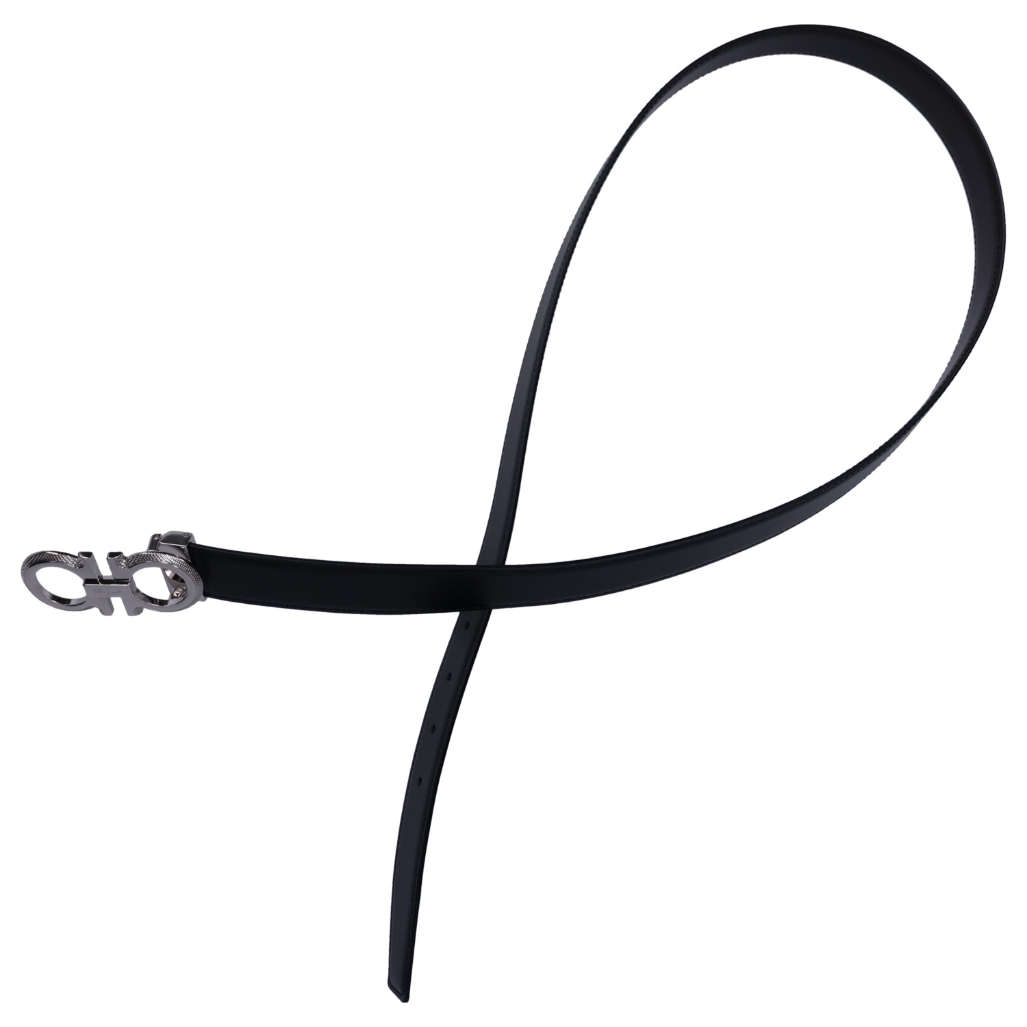 Salvatore Ferragamo レザー ベルト ブラック 未使用 Salvatore Ferragamo ブラックレザーベルト
