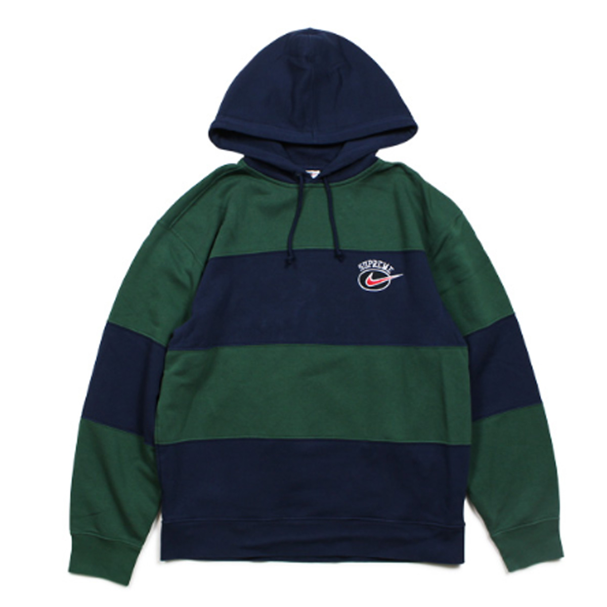 Supreme シュプリーム NIKE ナイキ パーカー プルオーバー メンズ ボーダー STRIPE HOODED SWEATSHIRT コラボ  ブラック ネイビー ブラウン 黒