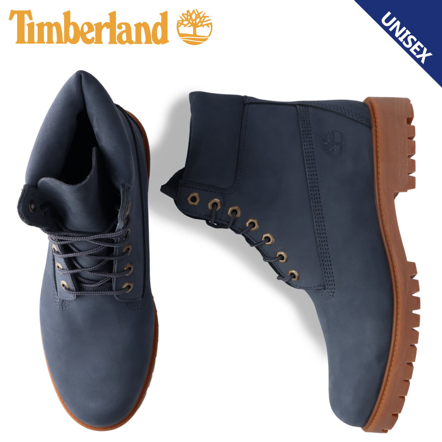 Timberland 6インチ ウォータープルーフ ブーツ ネイビー プレミアム 6インチ ウォータープルーフ ブーツ レディース