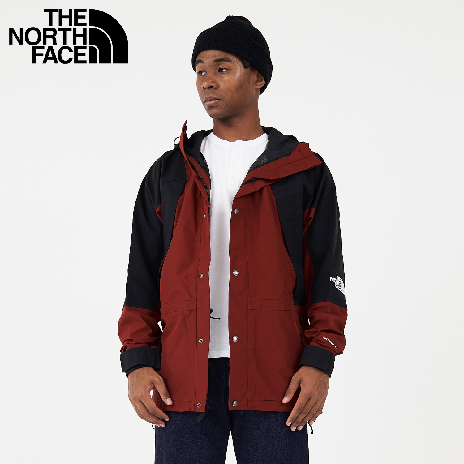 【未使用】XSサイズ ノースフェイス マウンテンパーカー レッド/ブラック THE NORTH FACE（ザ ノースフェイス） ノースフェイス マウンテン