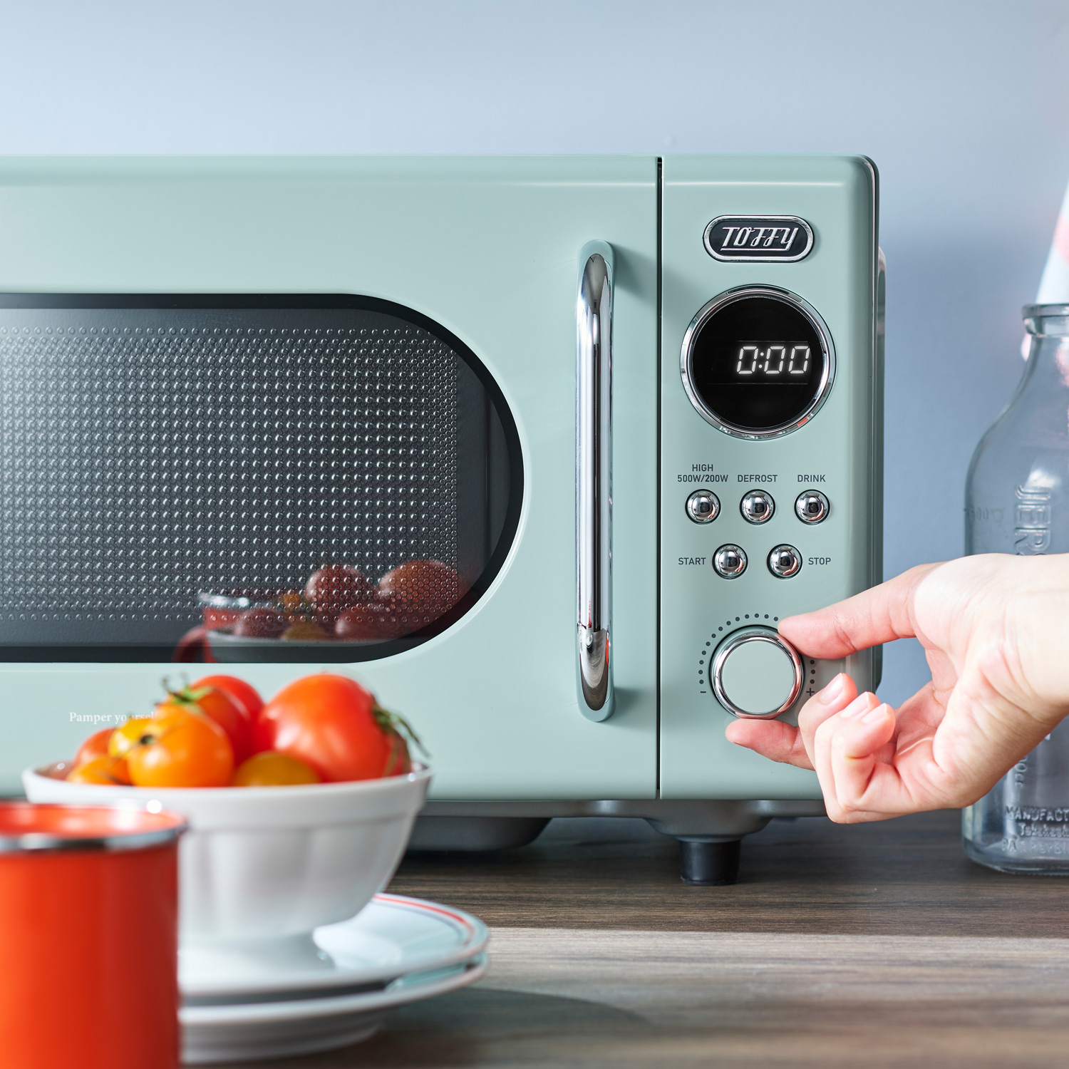 Toffy 特典付き トフィー 電子レンジ 調理器 フラット 16L テーブル 横