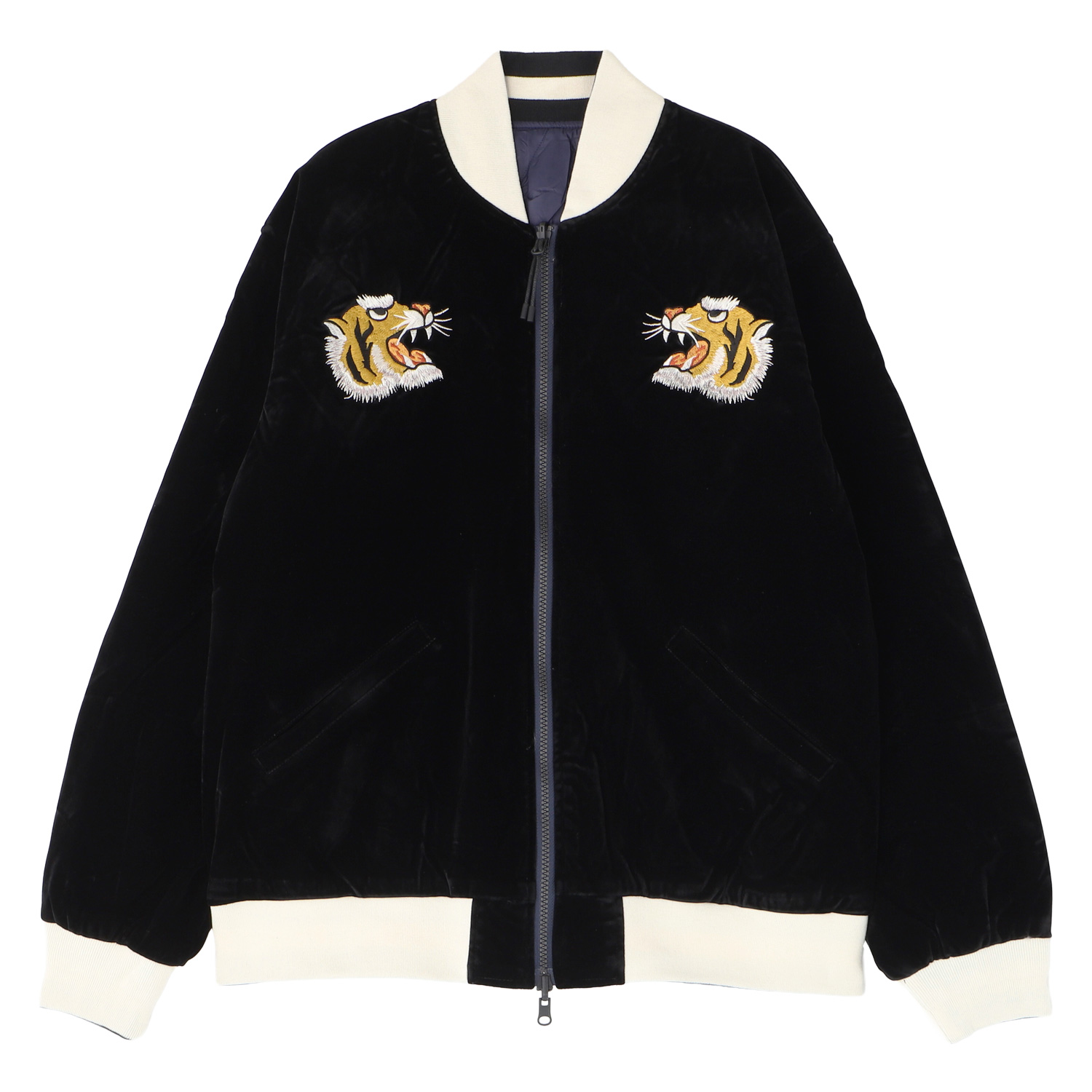 新品☆スウィッチ☆ダウンスカジャン☆M☆黒×白☆虎 TAION（タイオン） ダウン ジャケット スカジャン アウター メンズ