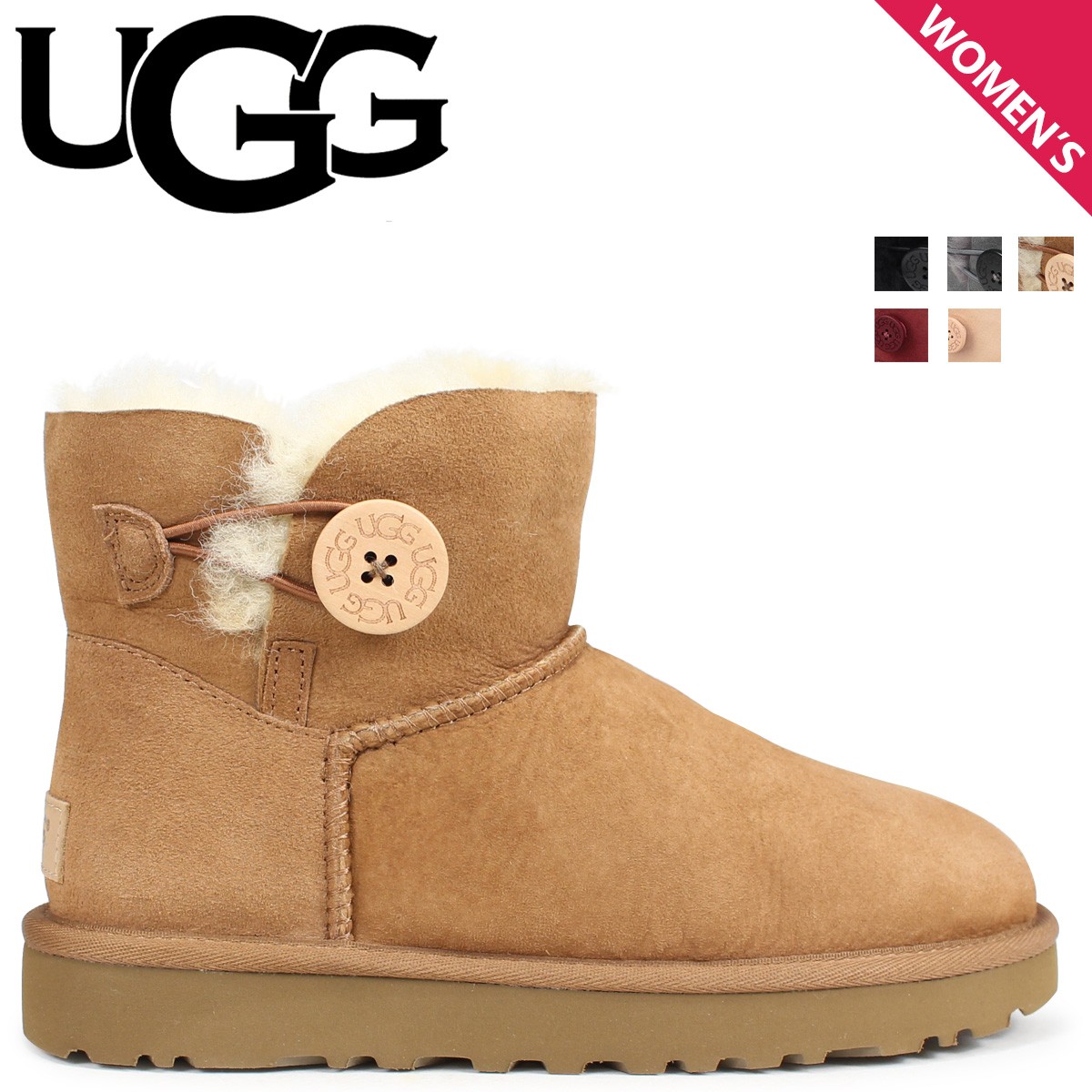 アグ UGG ムートン ブーツ ミニベイリー ボタン MINI BAILEY BUTTON II 1016422 レディース