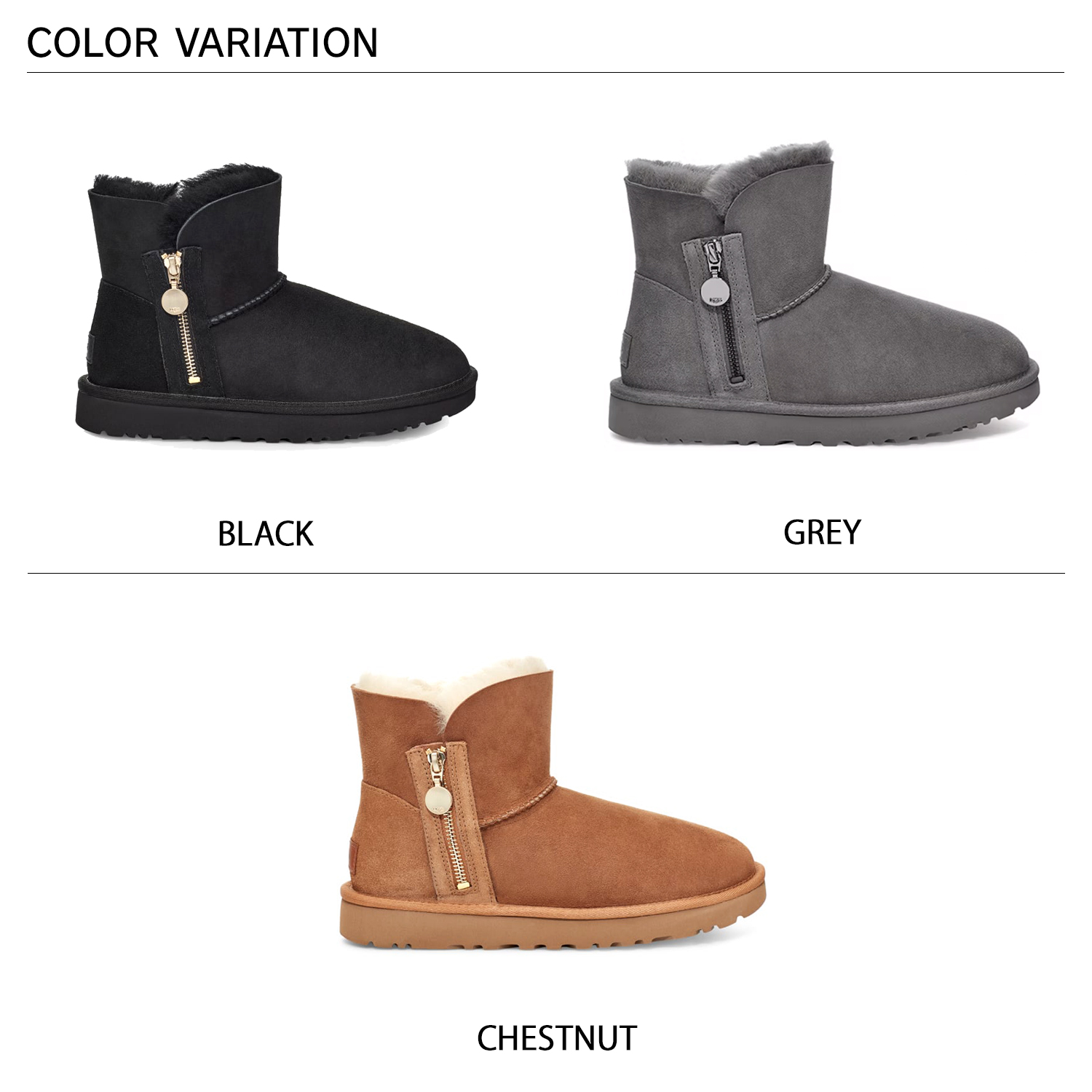 UGG（アグ） ブーツ ムートンブーツ ベイリー ジップ ミニ BAILEY