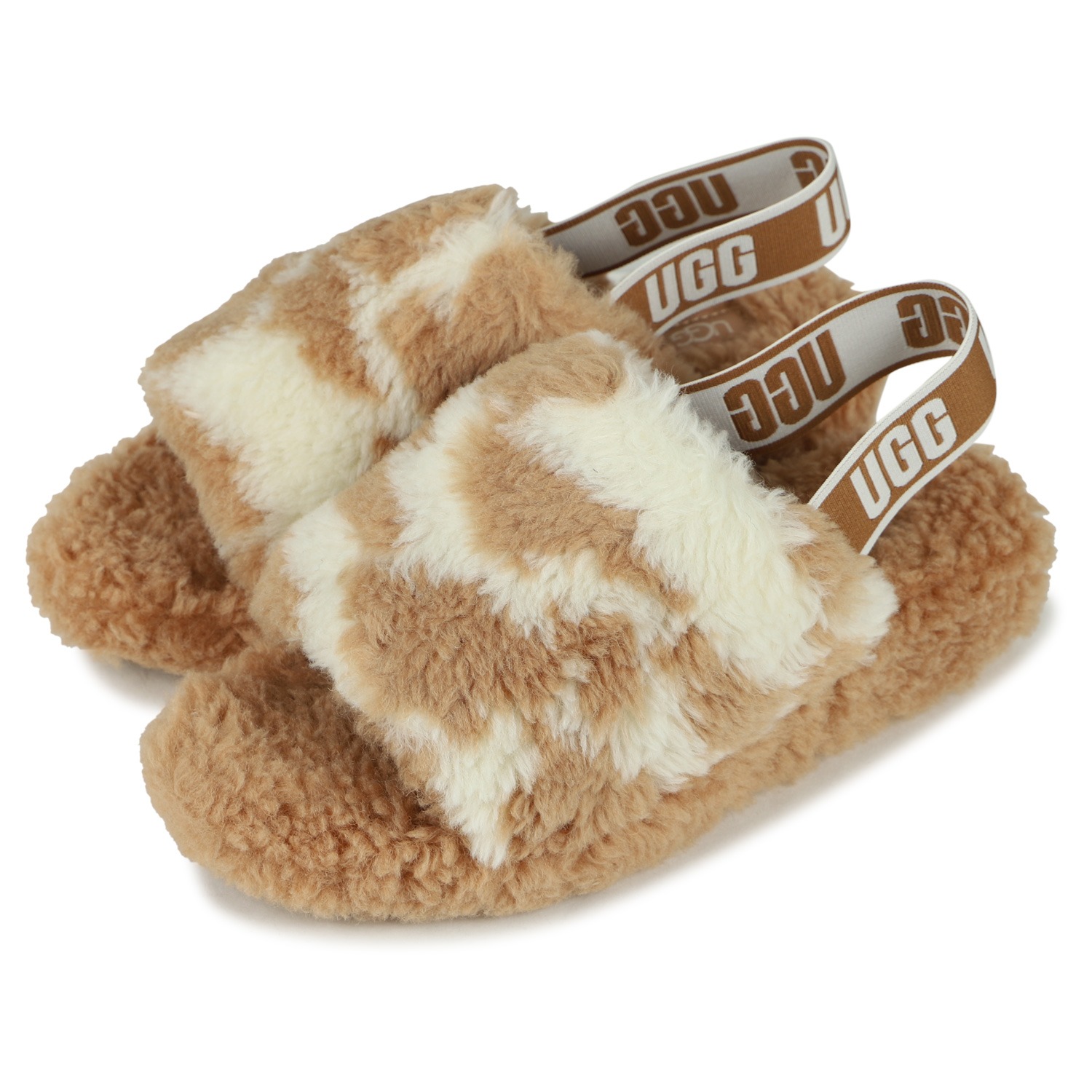 新品 UGG アグ サンダル FLUFF SLIDE ブラック 25.0cm UGGアグ
