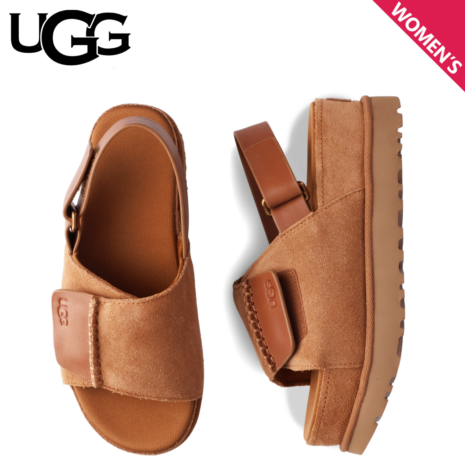 【UGG】PeakMod ストラップサンダル 軽量 厚底 ロゴ 4色 UGG Australia シューズ 「UGG(アグ)」 M PEAKMOD レディース
