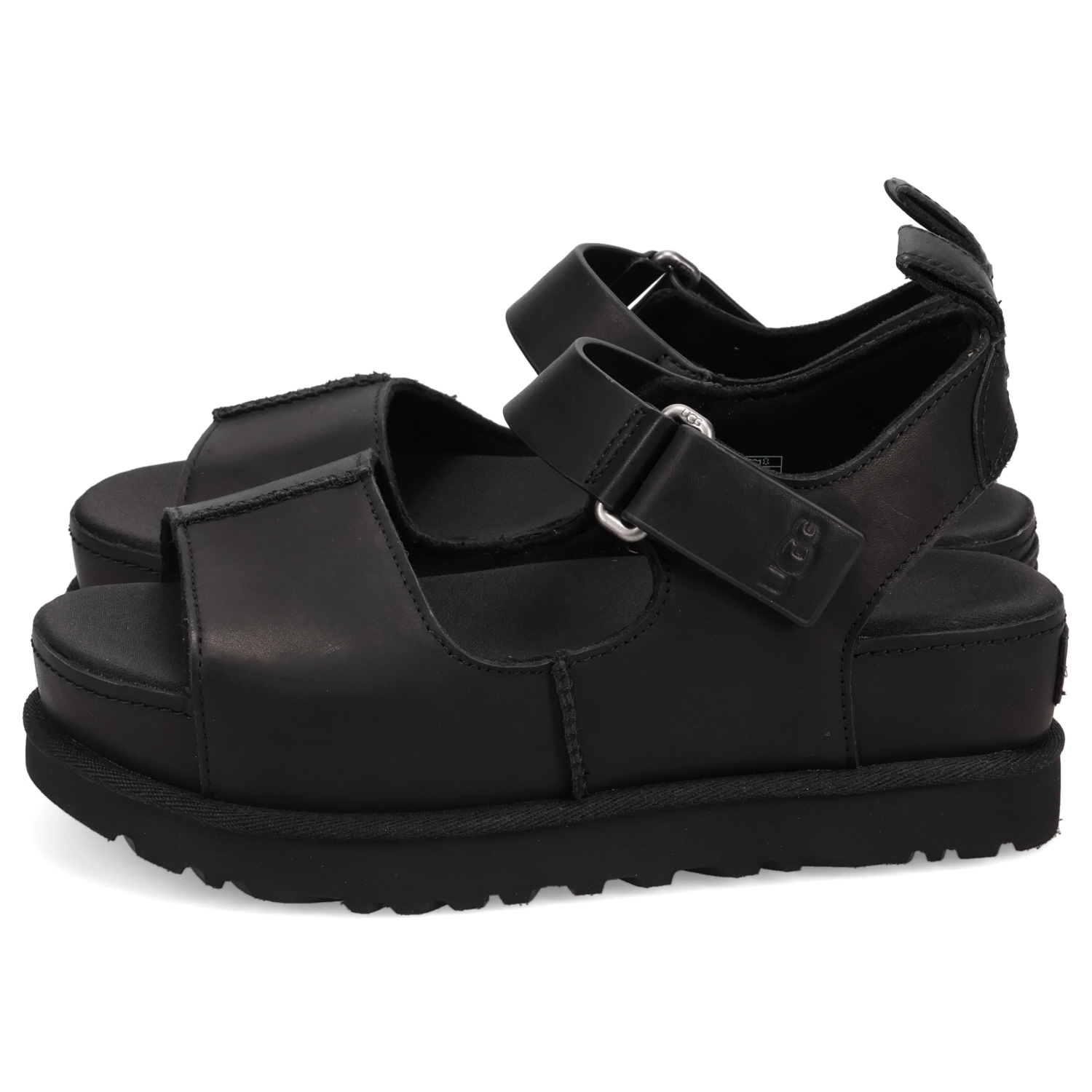UGG ブラックストラップサンダル厚底 ゴールデングロー UGG Australia アグ キッズ ゴールデングロウ サンダル スライド