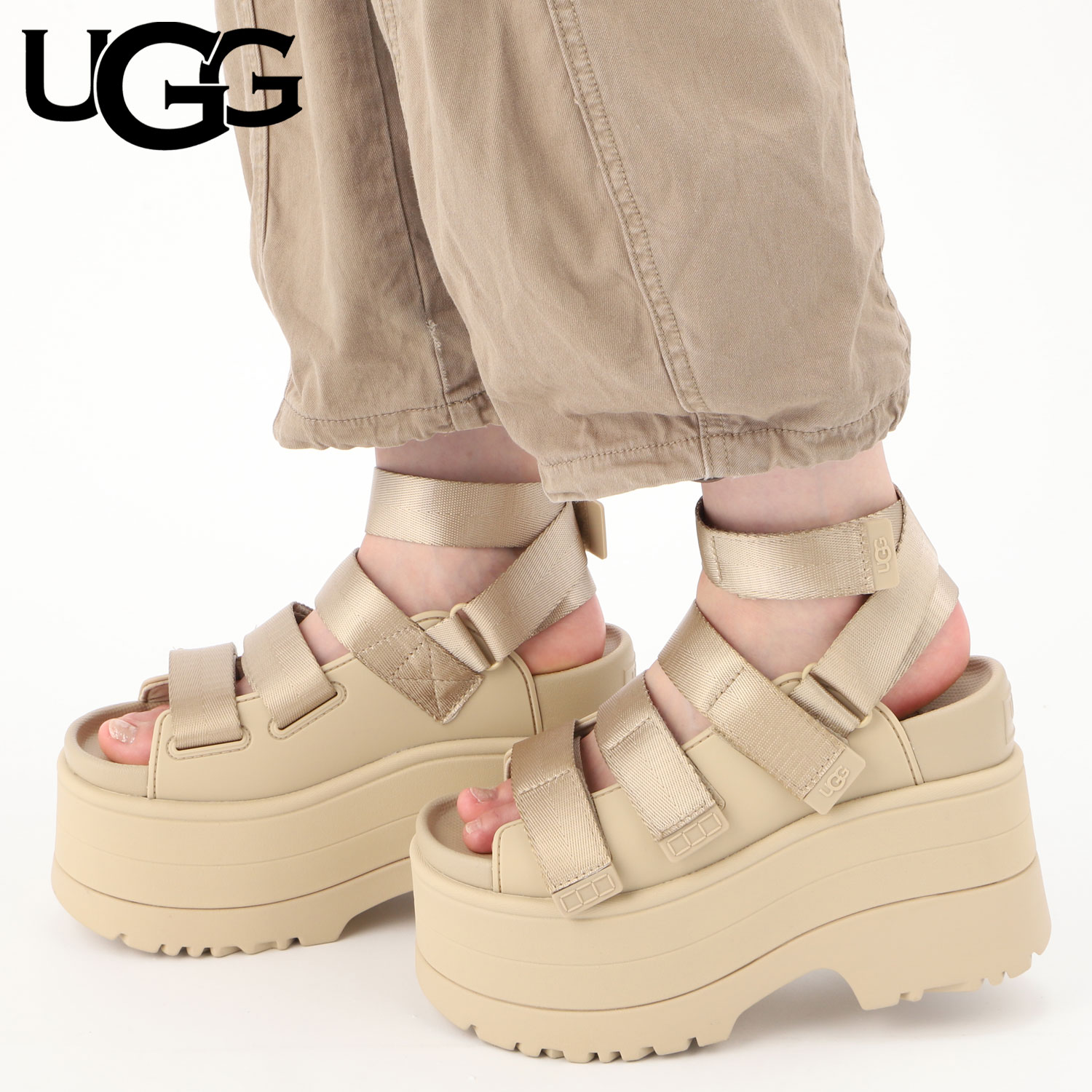 UGG（アグ） ストラップサンダル ゴールデンライズ レディース 厚底 W