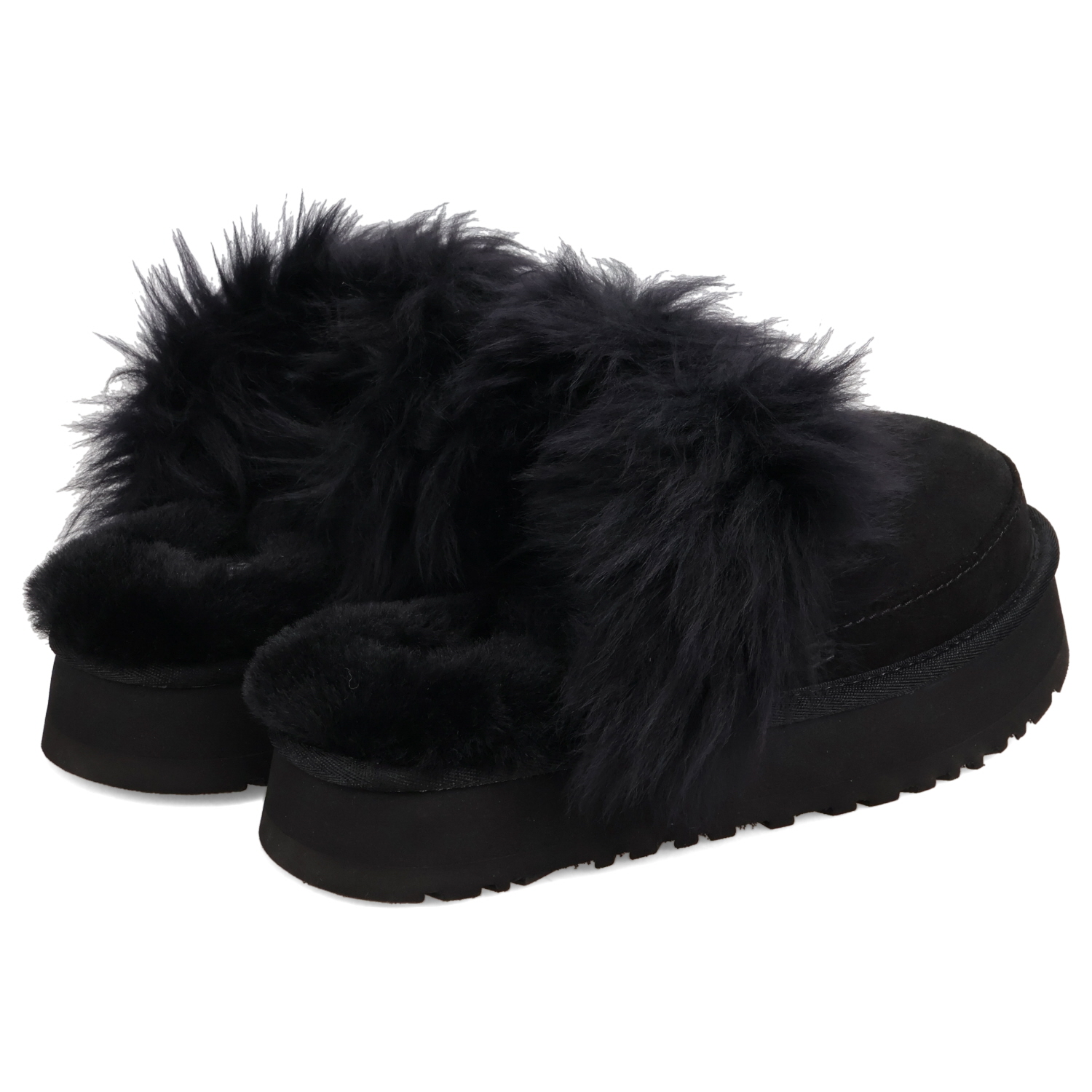 UGG（アグ） サンダル ファー サボ ルームシューズ レディース 厚底 W