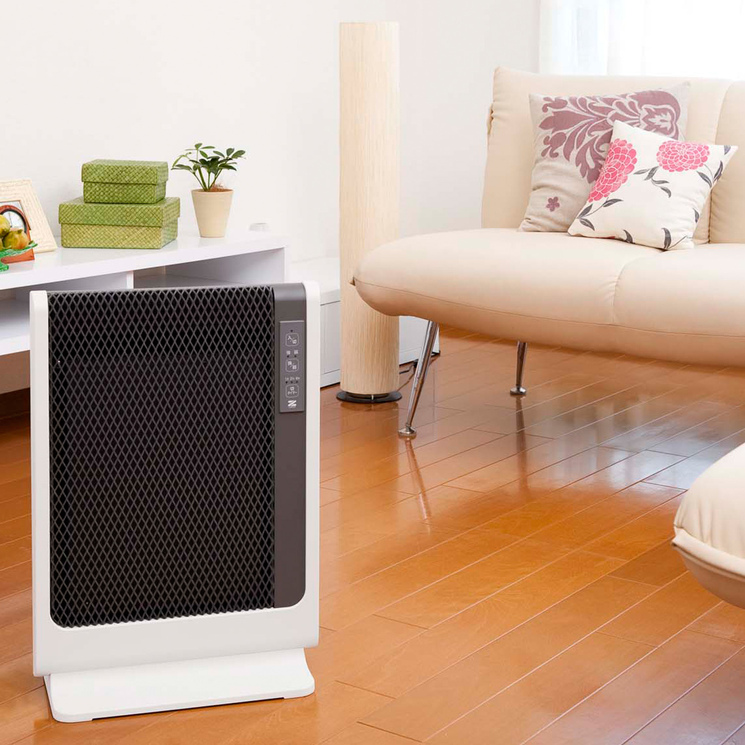 ゼンケン 電気ヒーター 遠赤外線ヒーター オフィス 省エネ 小型 薄型