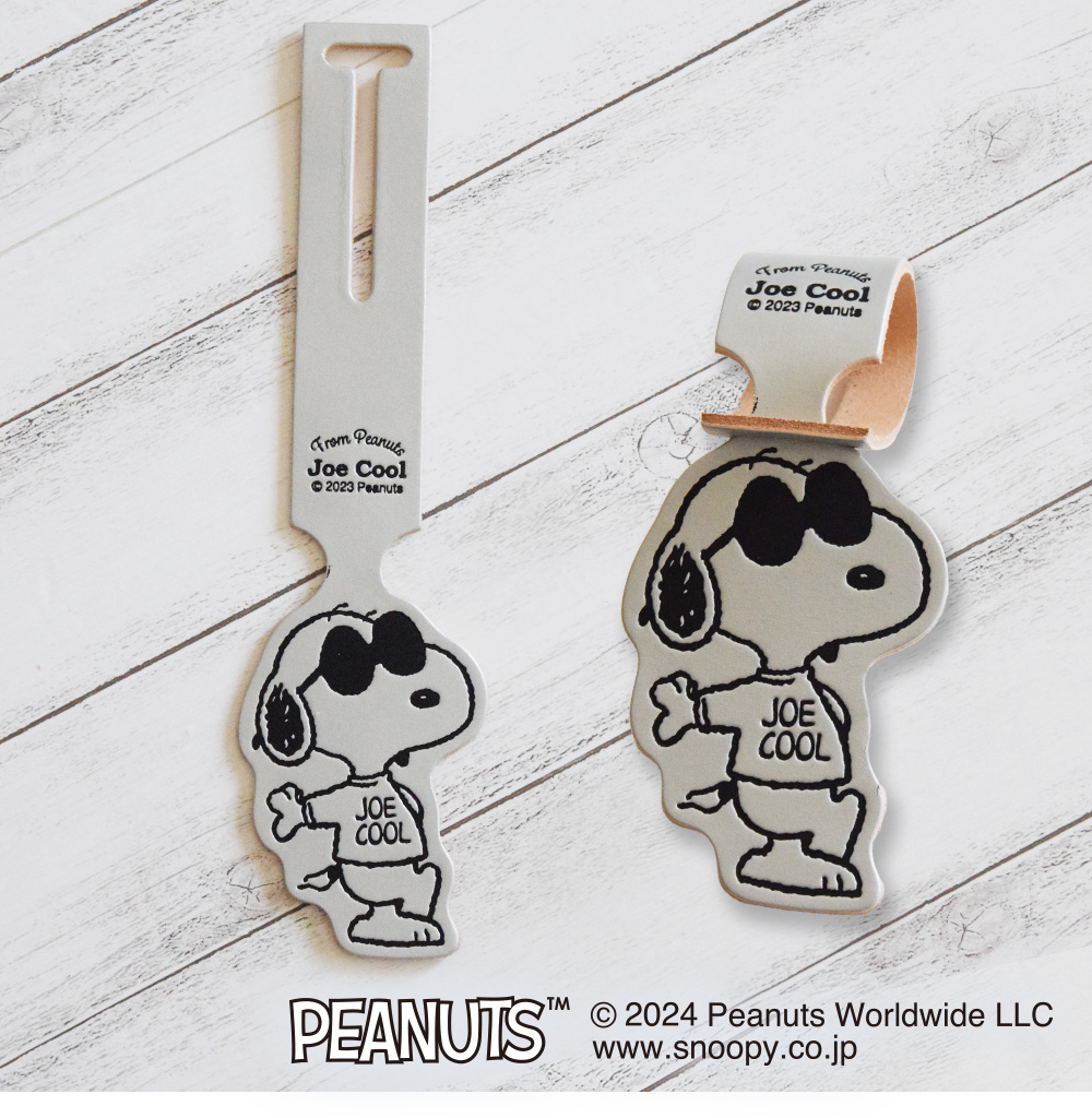 SNOOPY（スヌーピー） 本革 ラゲッジタグ ジョークール 旅行 目印
