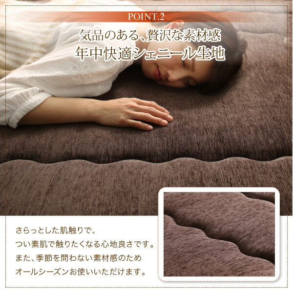 日本製 クッションラグ の単品 190×190cm 厚さ4cm / シェニール織り